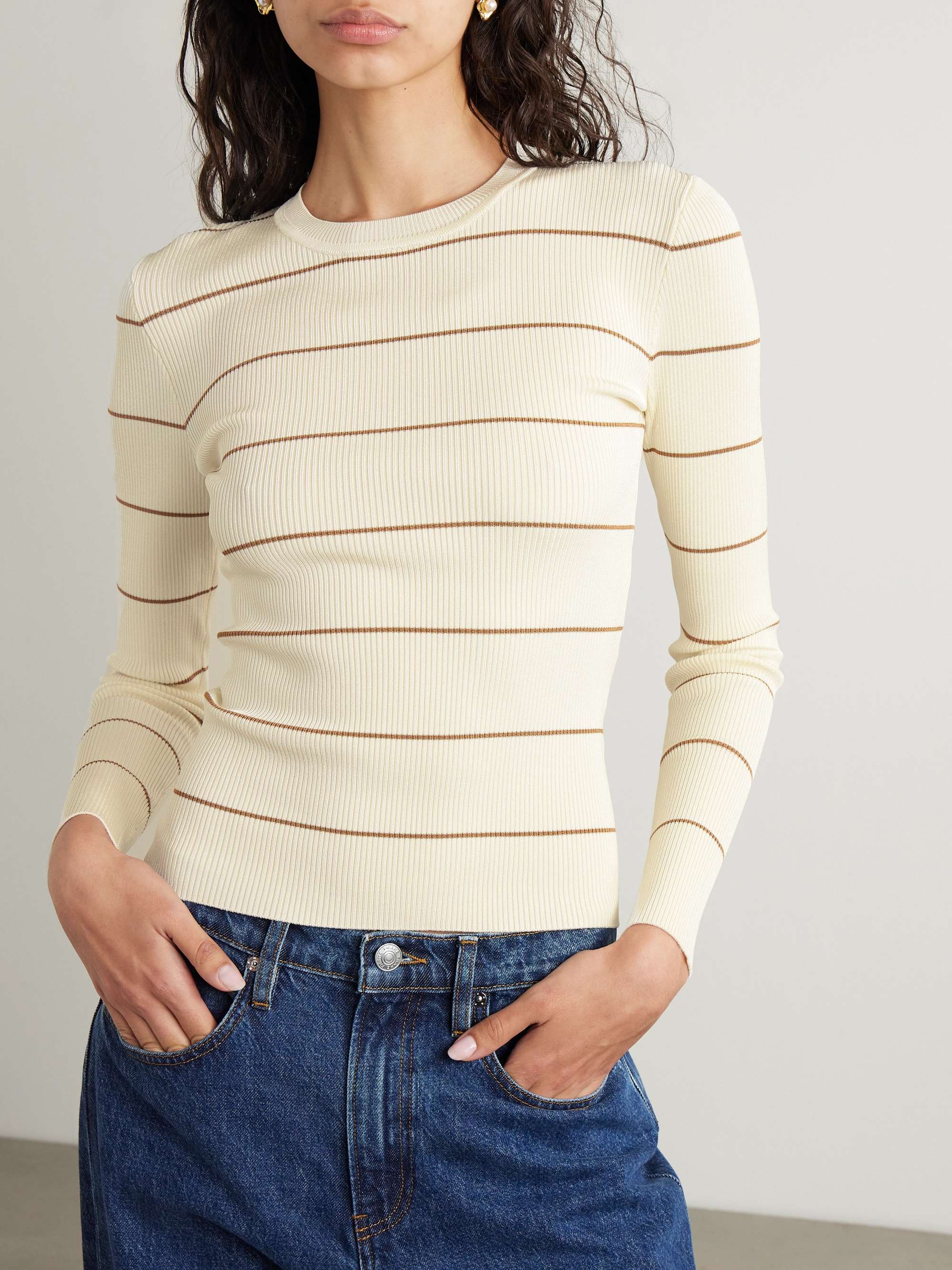 Striped ribbed jersey T-Shirt view