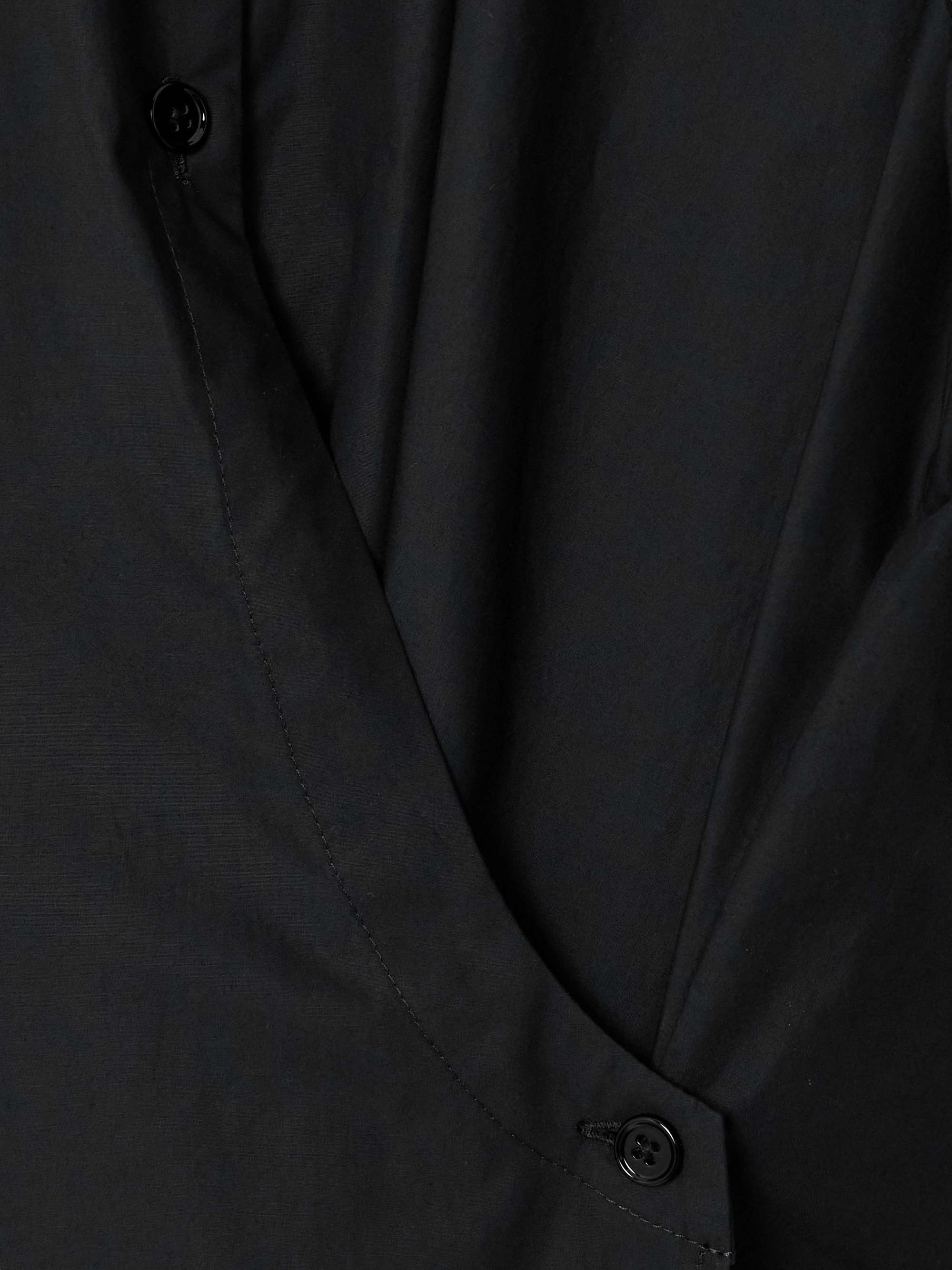 Wrap-effect cotton-poplin midi shirt dress view