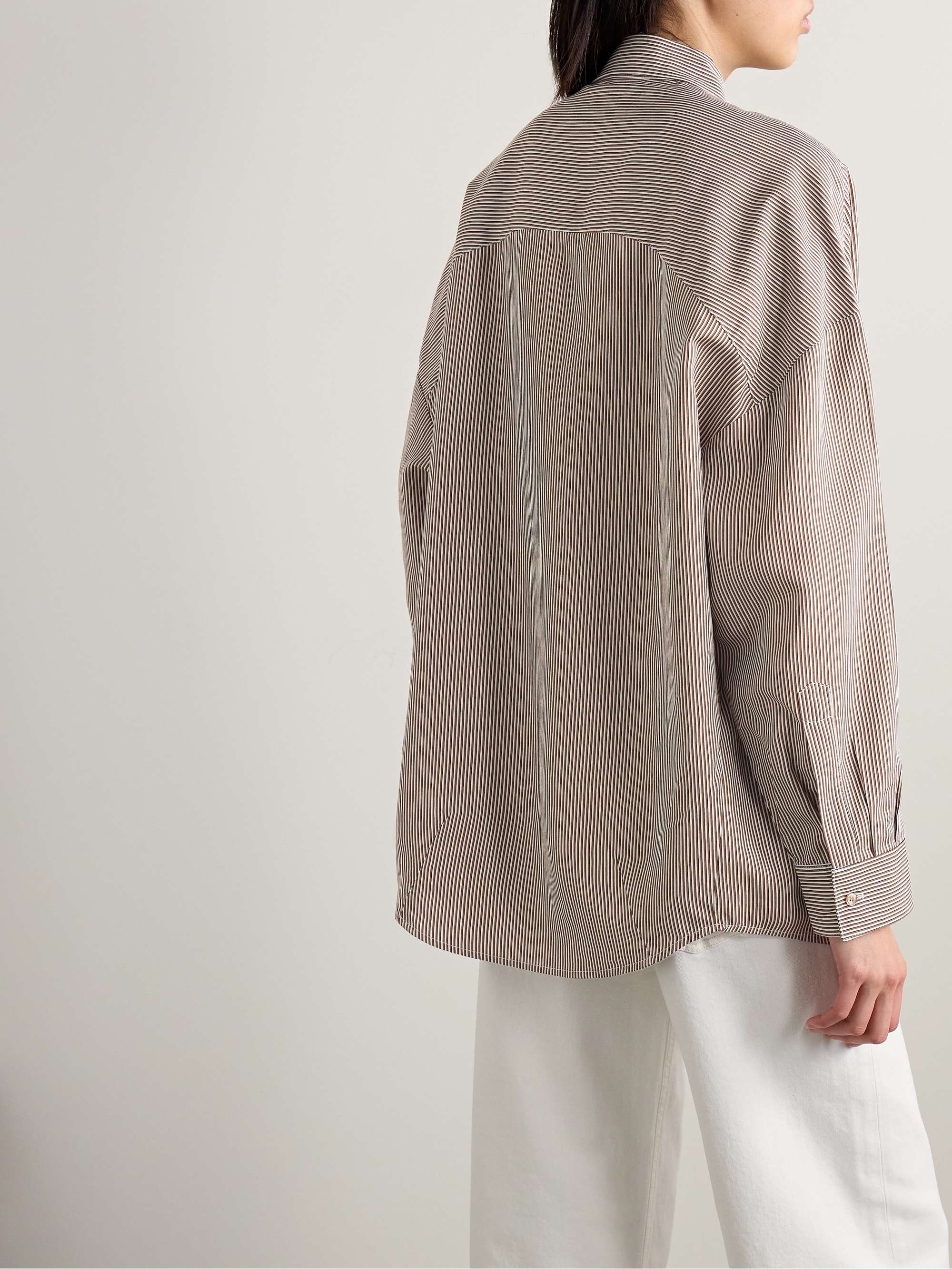 Roux striped woven shirt view