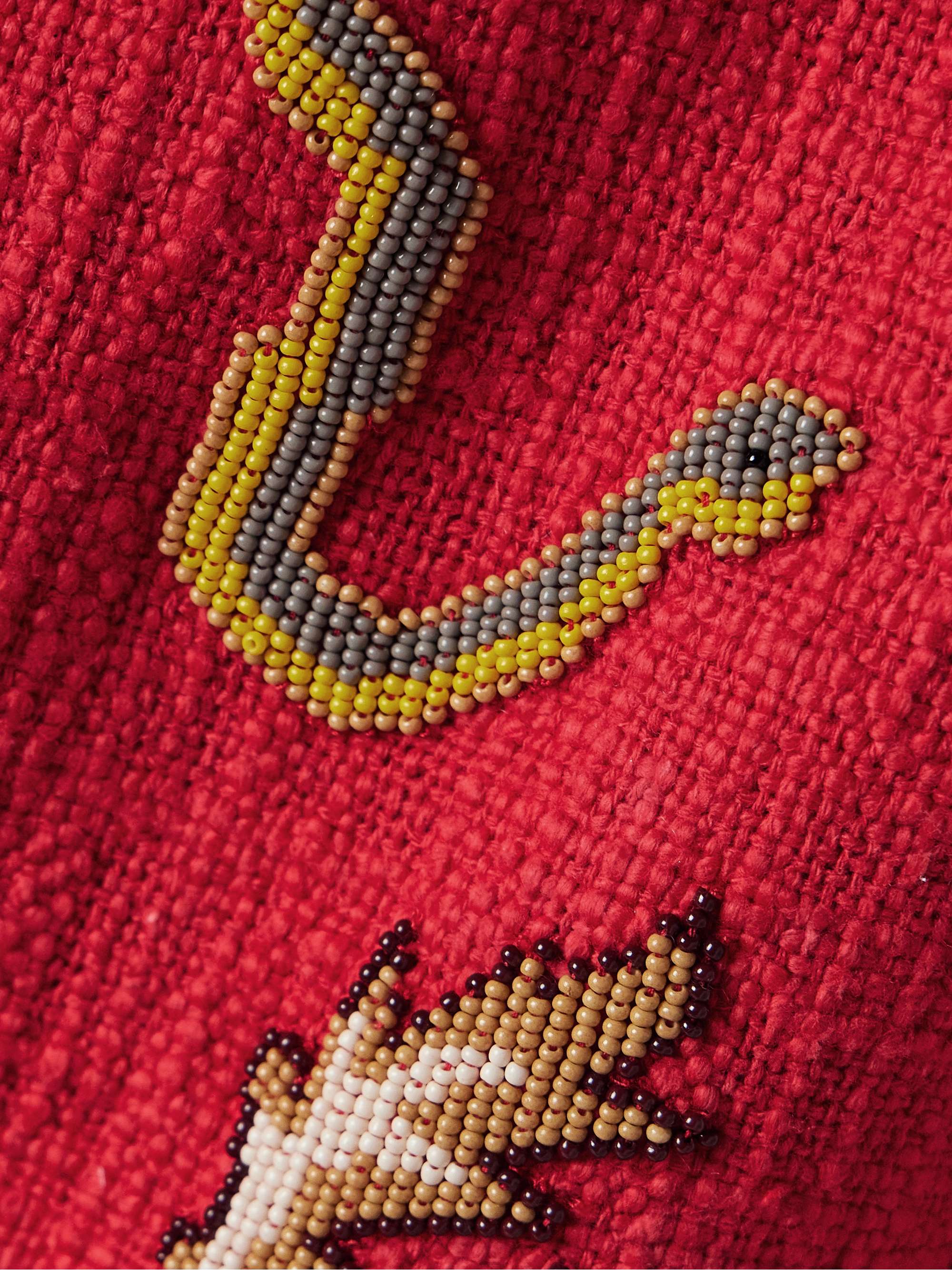 Francis bead-embellished cotton-tweed jacket view