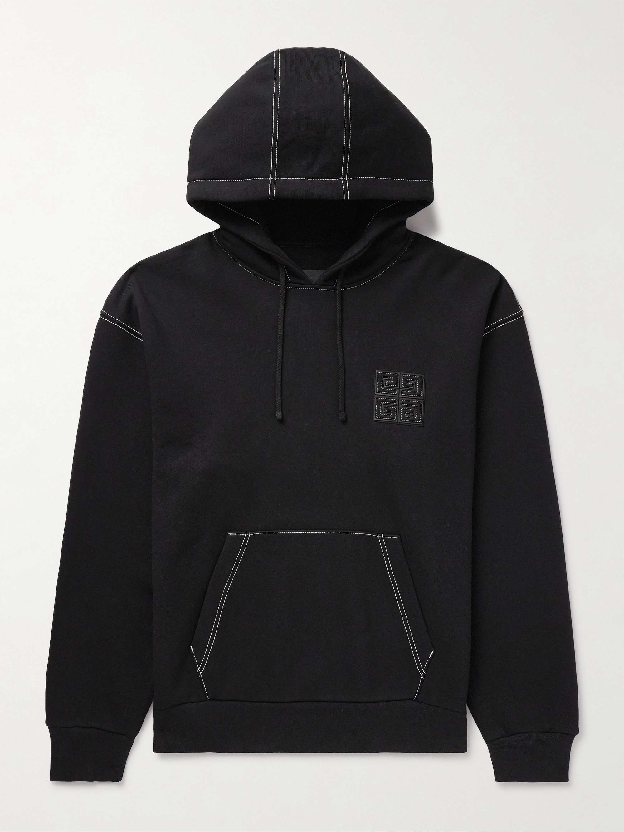 Logo-Appliquéd Cotton-Jersey Hoodie view