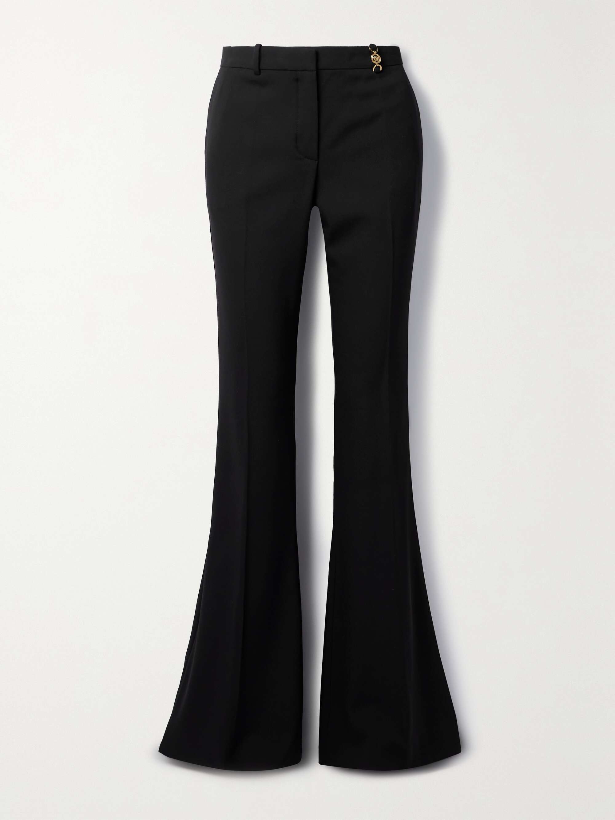 Icons embellished wool-blend flared pants view
