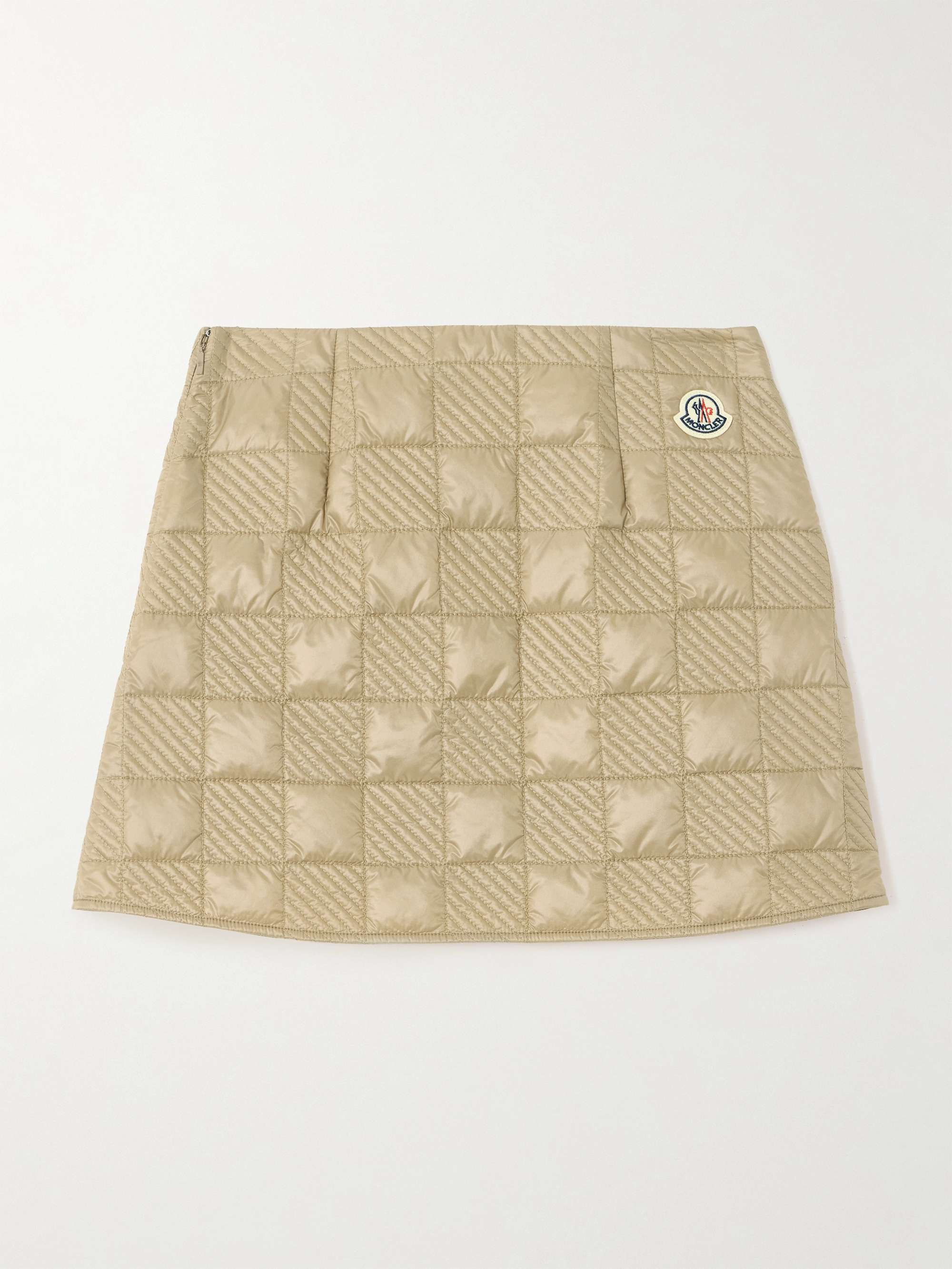 Quilted appliquéd shell mini skirt view