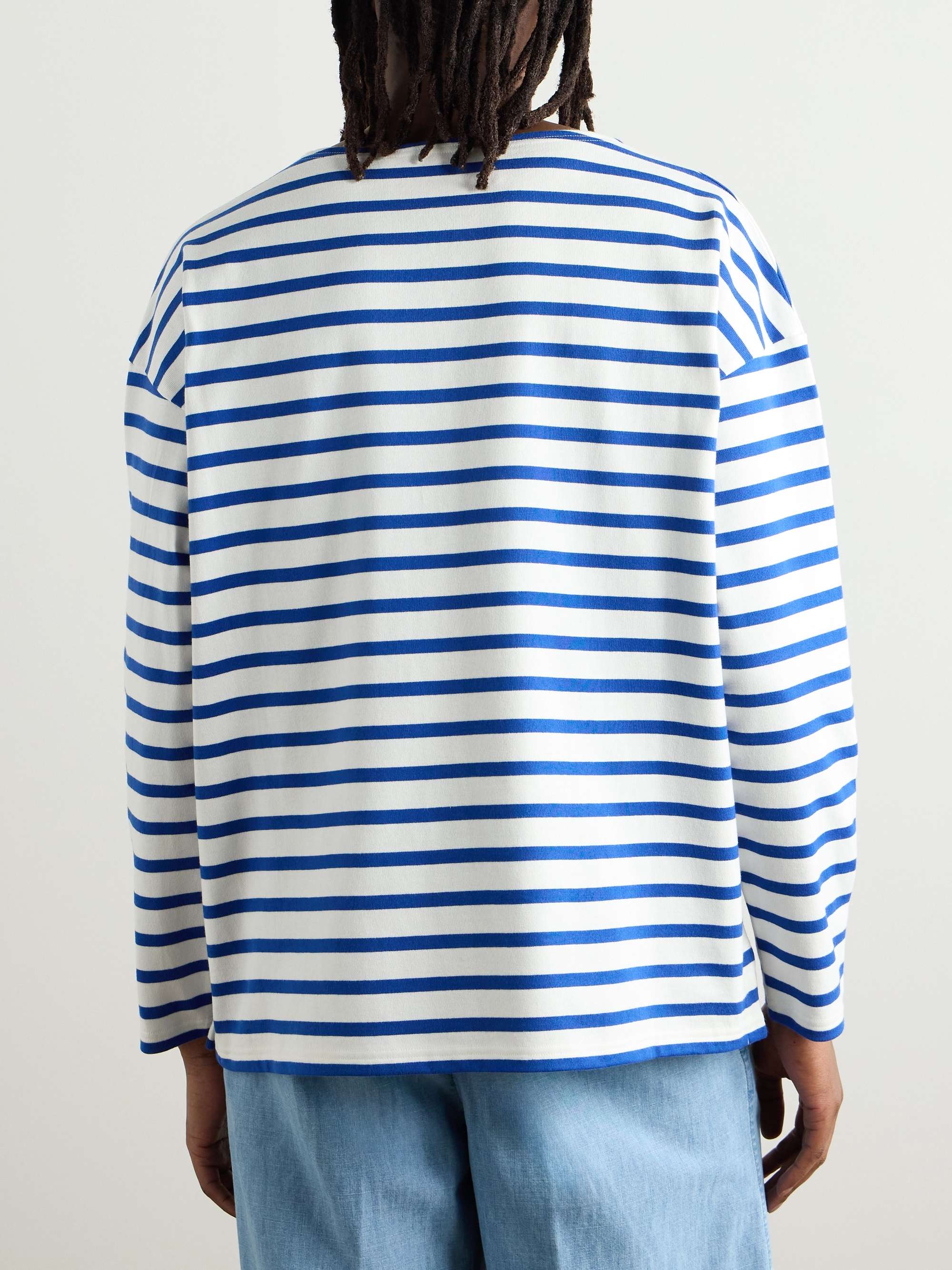 Logo-Print Striped Cotton-Jersey T-Shirt view