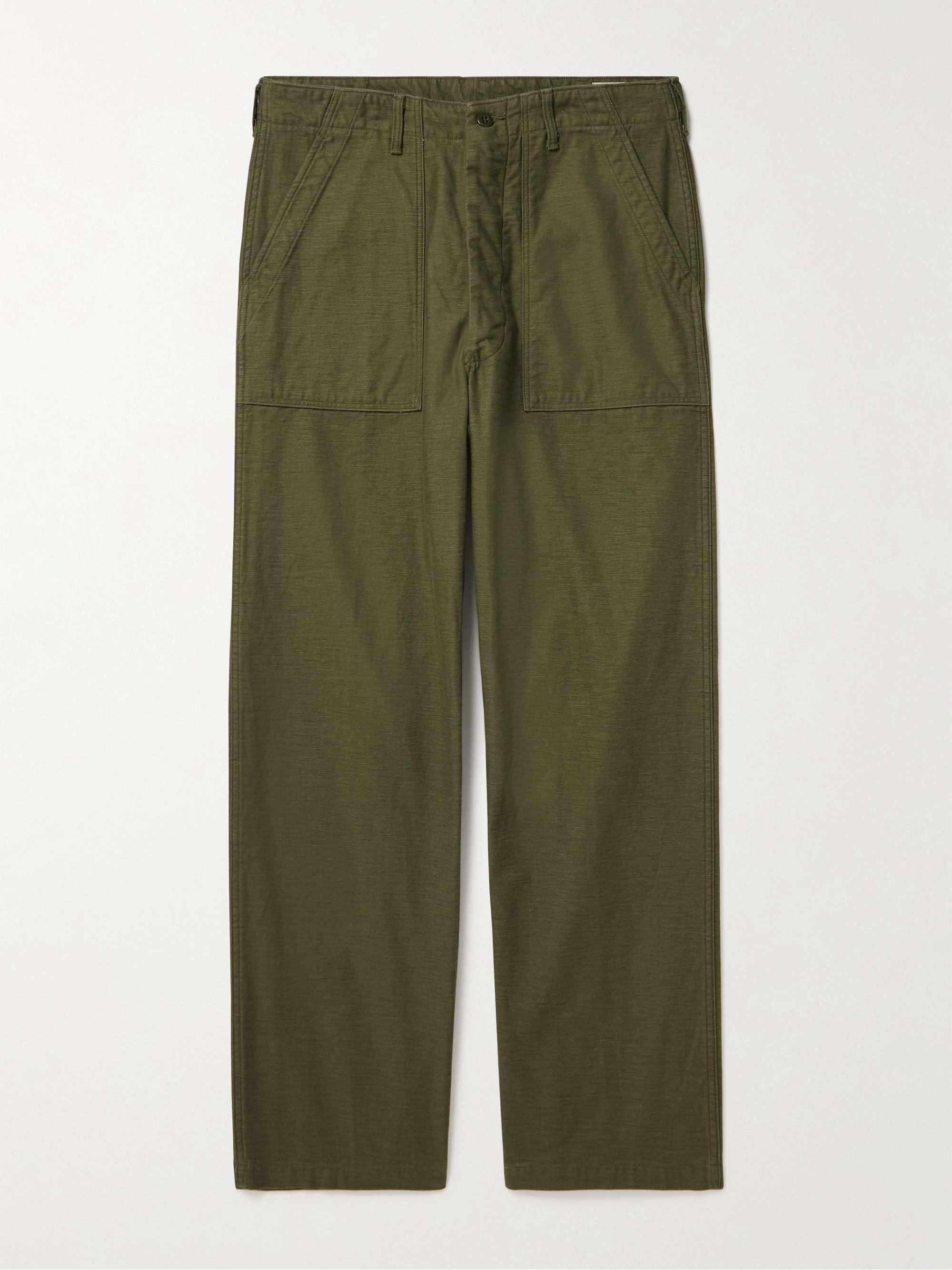 Fatigue Straight-Leg Cotton-Sateen Trousers view