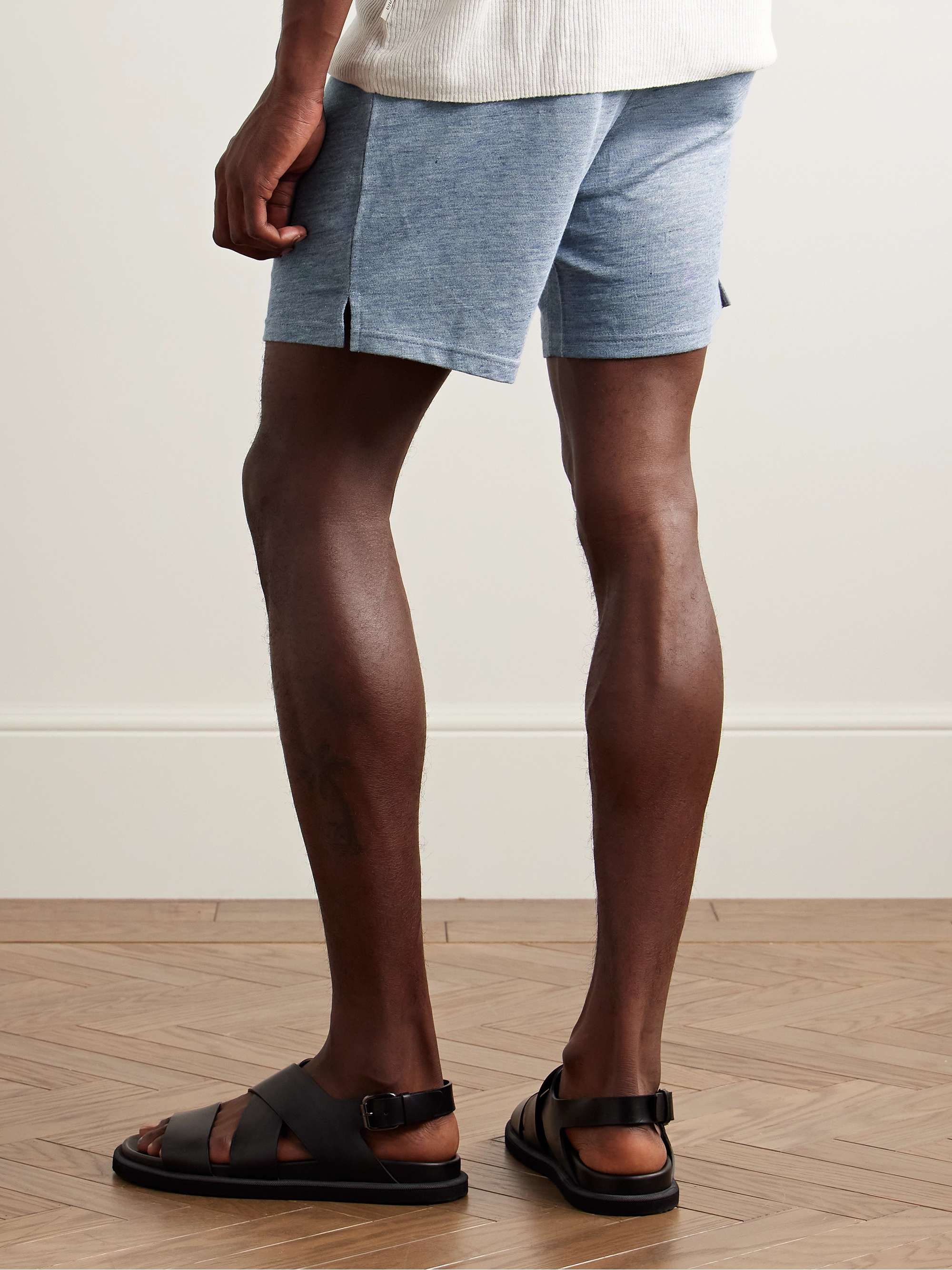 Slim-Fit Straight-Leg Linen and TENCEL™ Lyocell-Blend Drawstring Shorts view
