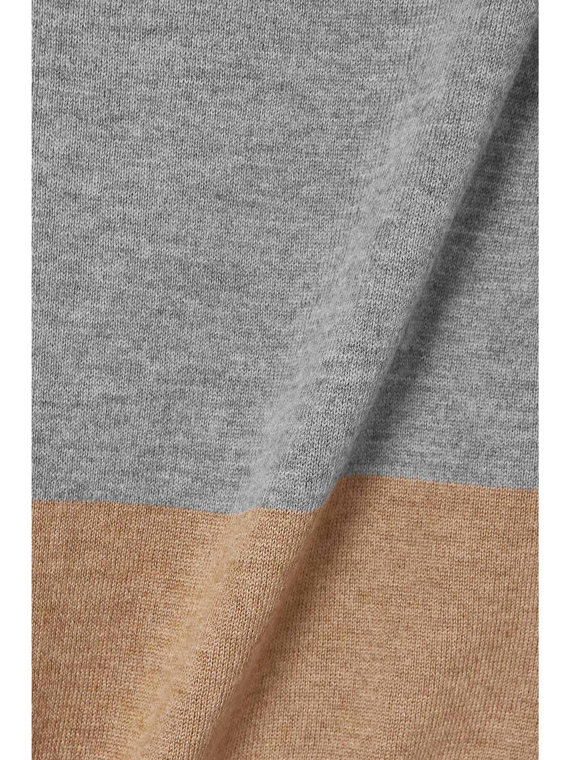 Color-block cashmere sweater view