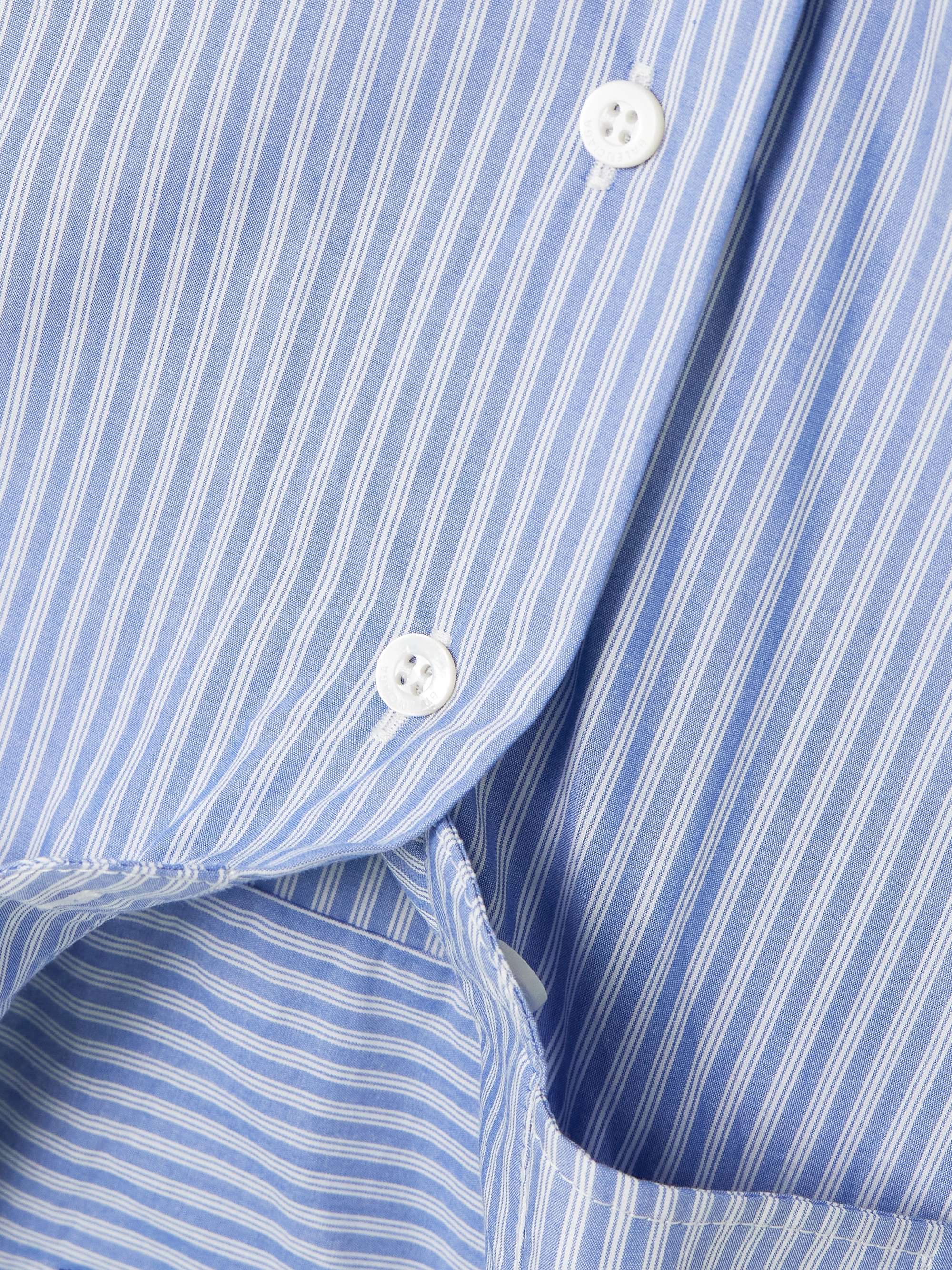 Upside Down striped cotton-poplin halterneck top view