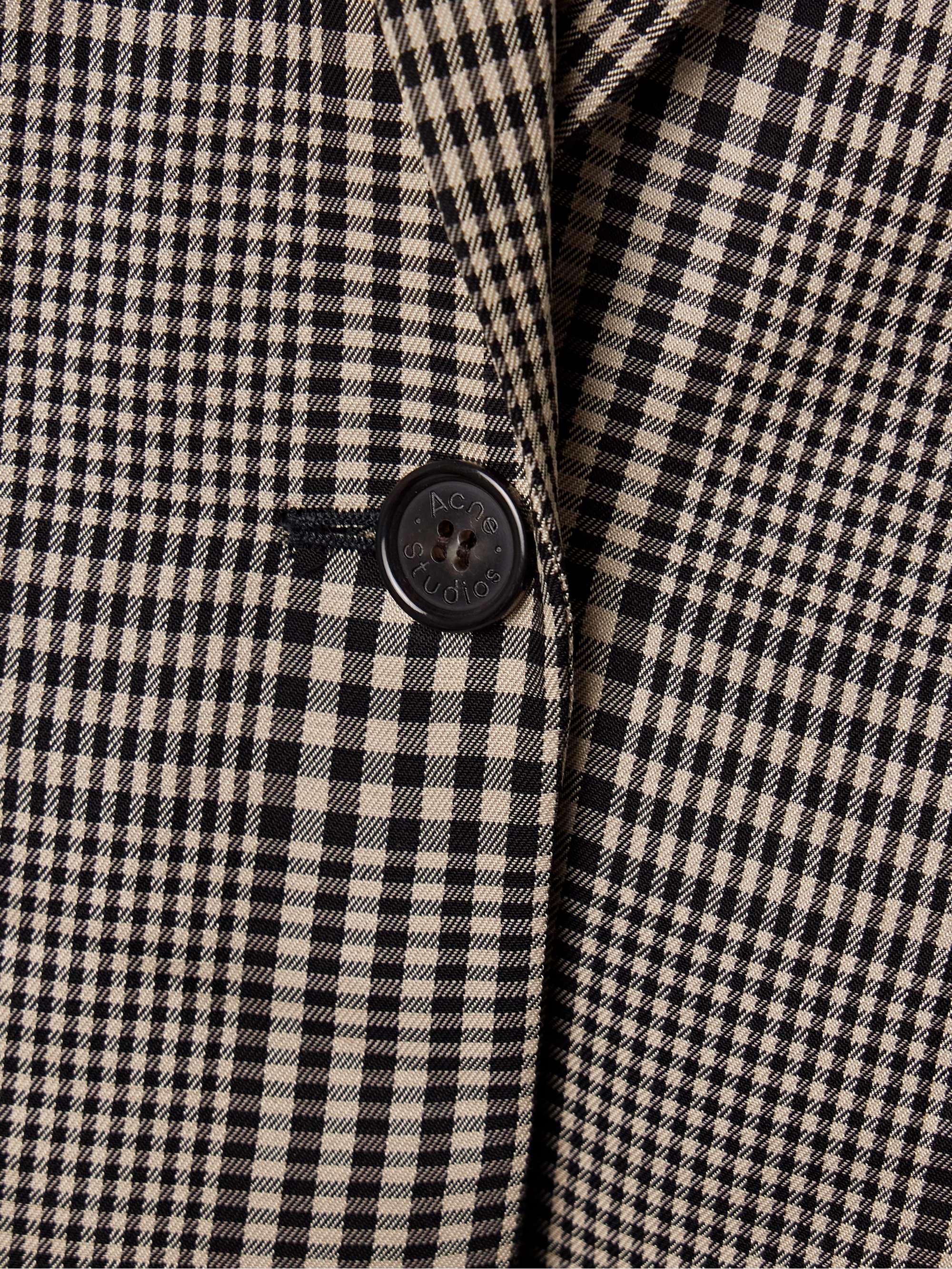 Checked twill blazer view