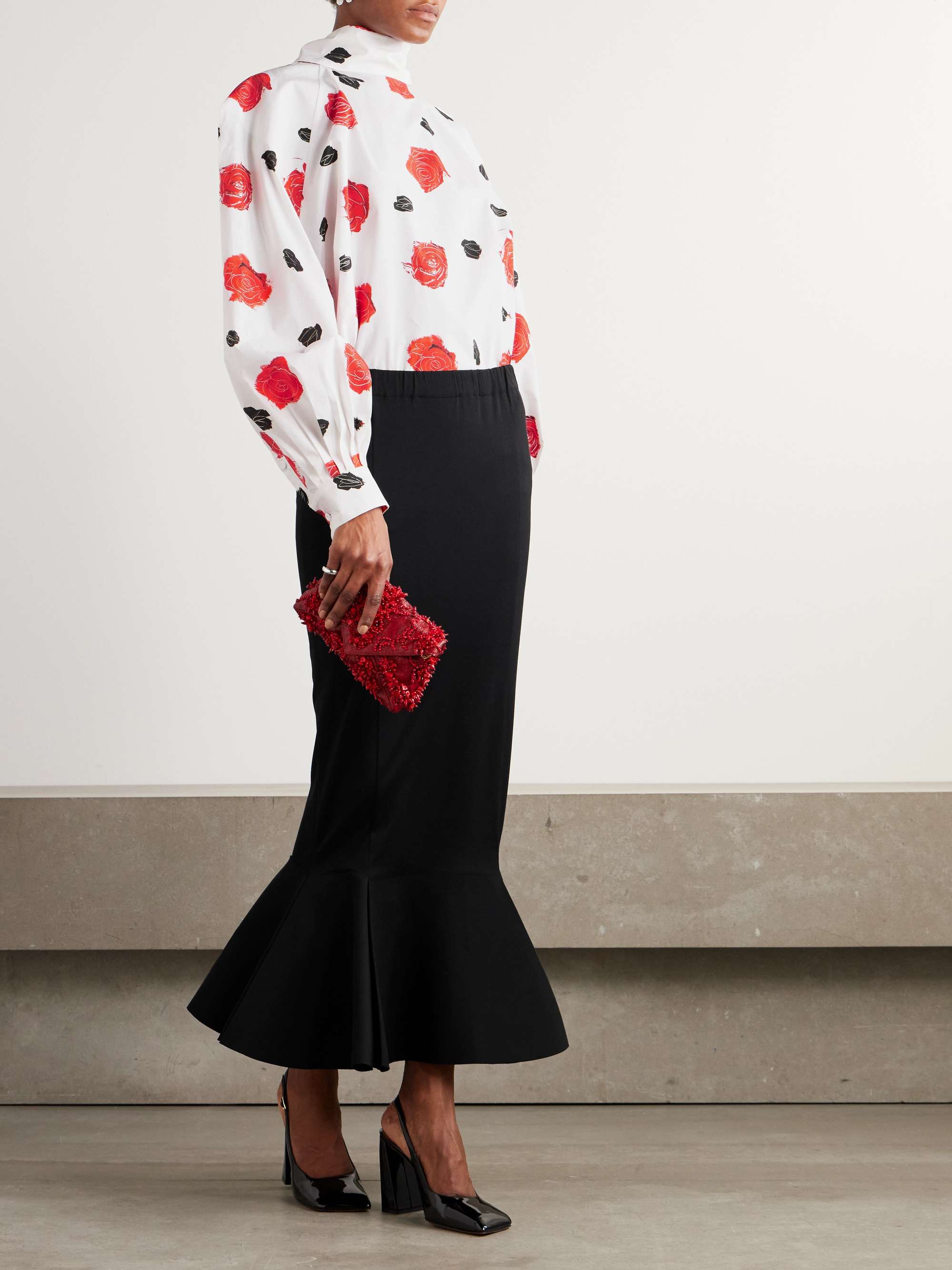 Oversized poplin blouse view