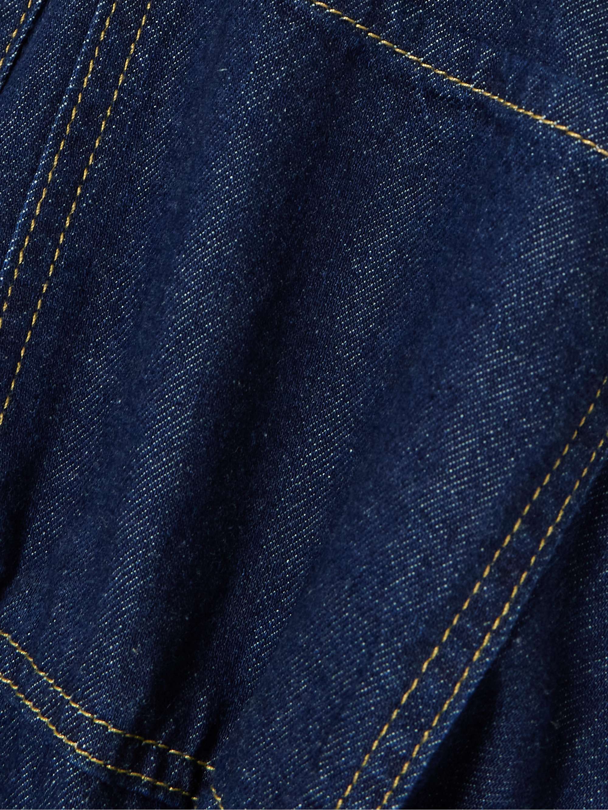 The Nipped pleated denim maxi dress view