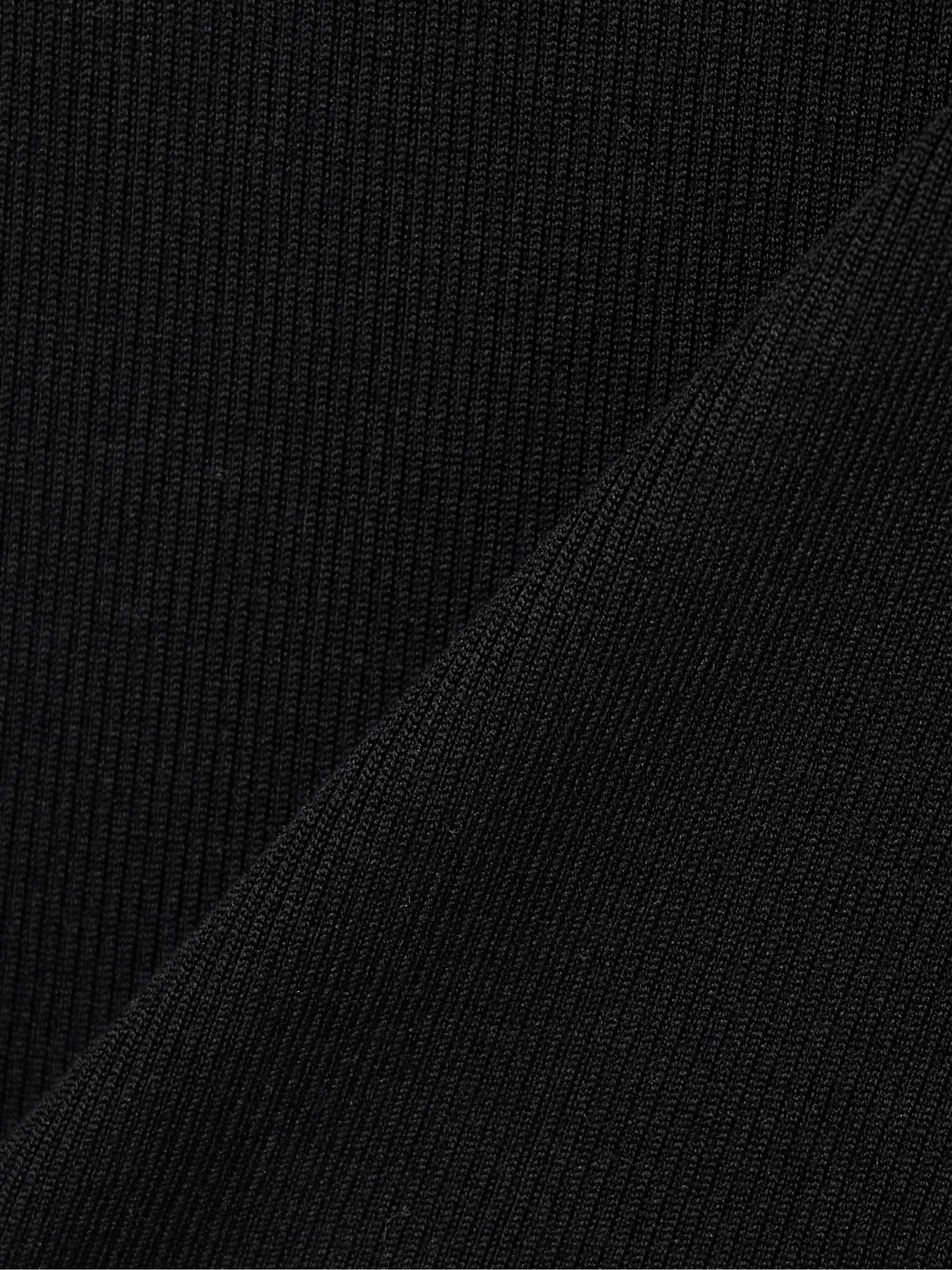 Color-block ribbed silk T-shirt view