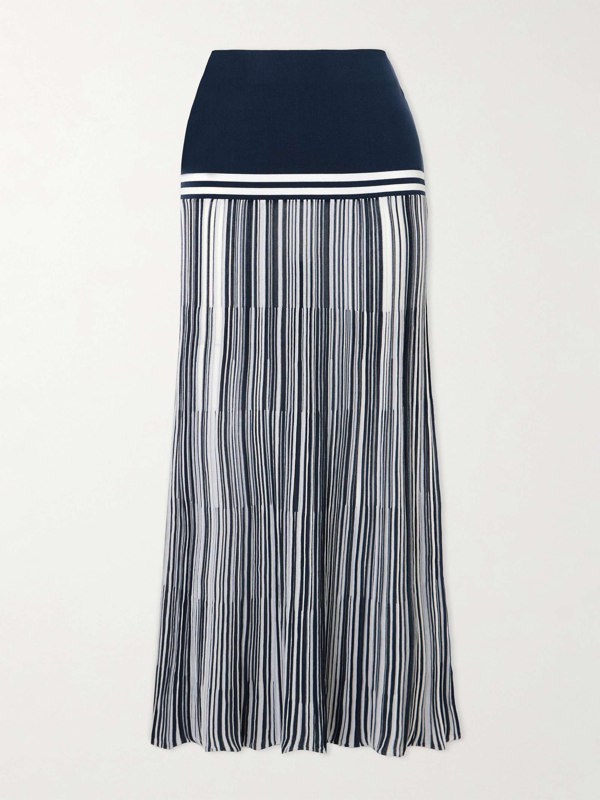 Citara striped knitted cotton-blend maxi skirt view
