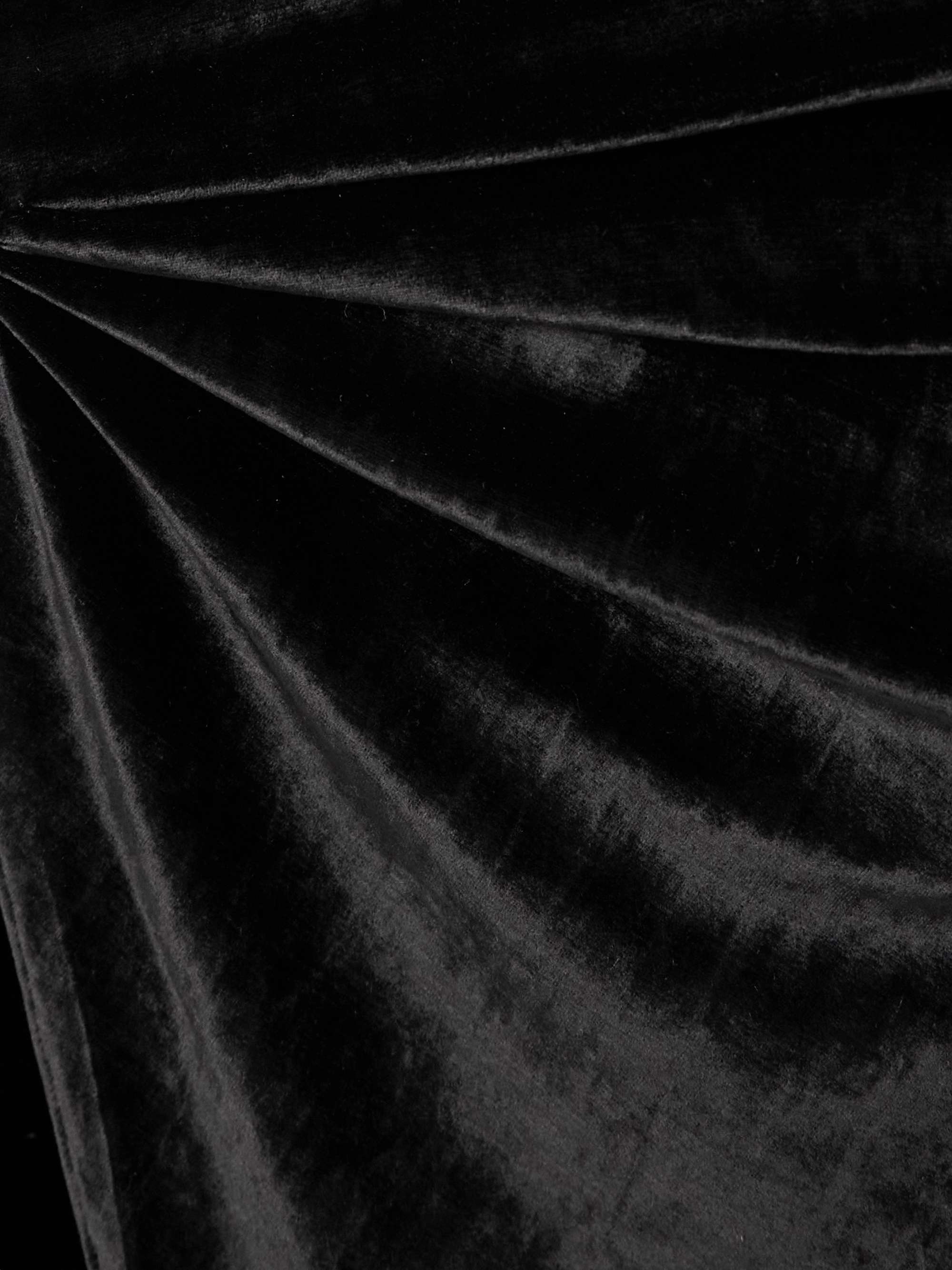 One-shoulder asymmetric velvet dress view