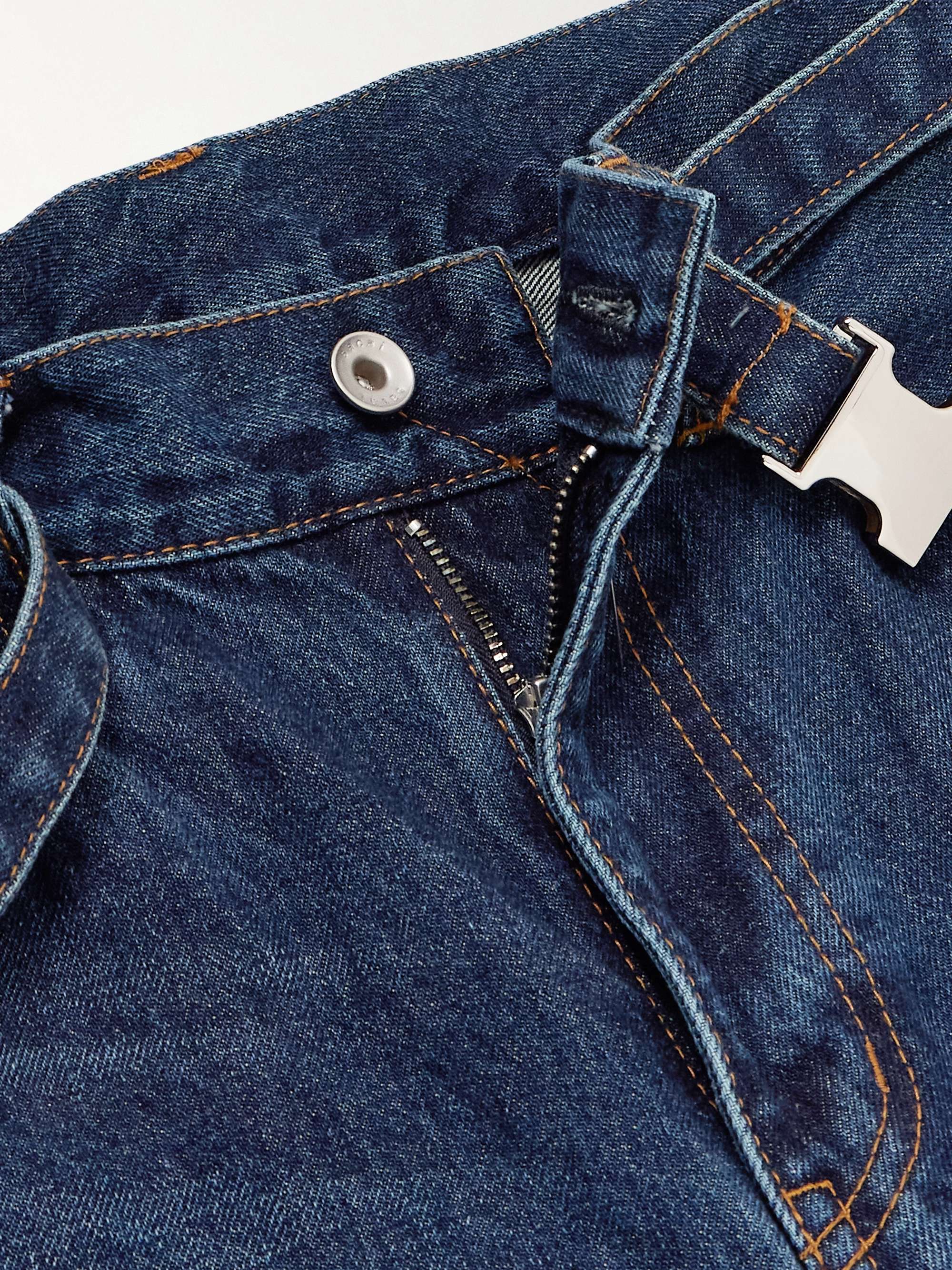 Belted bootcut jeans view