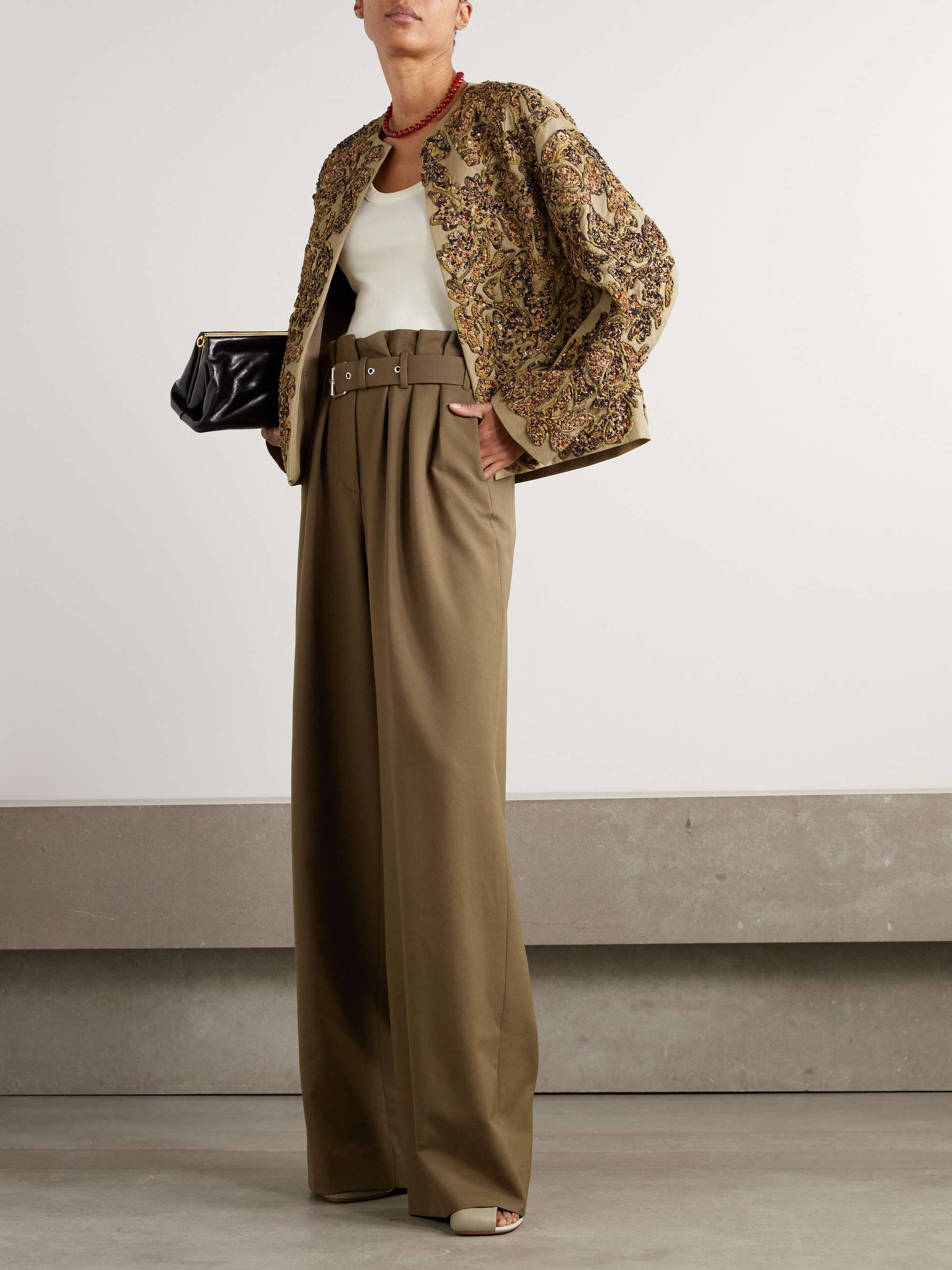 Embellished twill jacket view