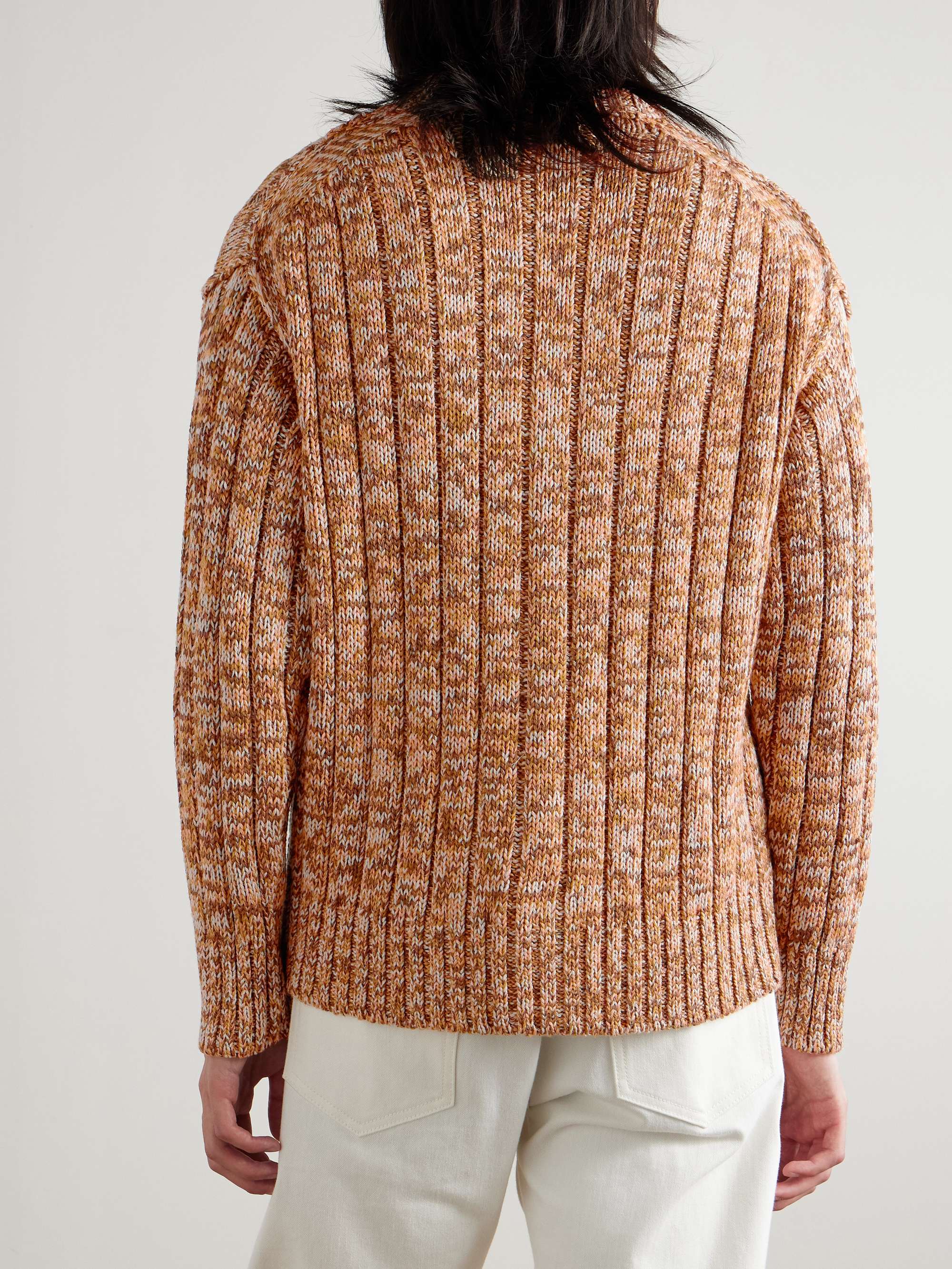 Ribbed Mulberry Silk Cardigan view