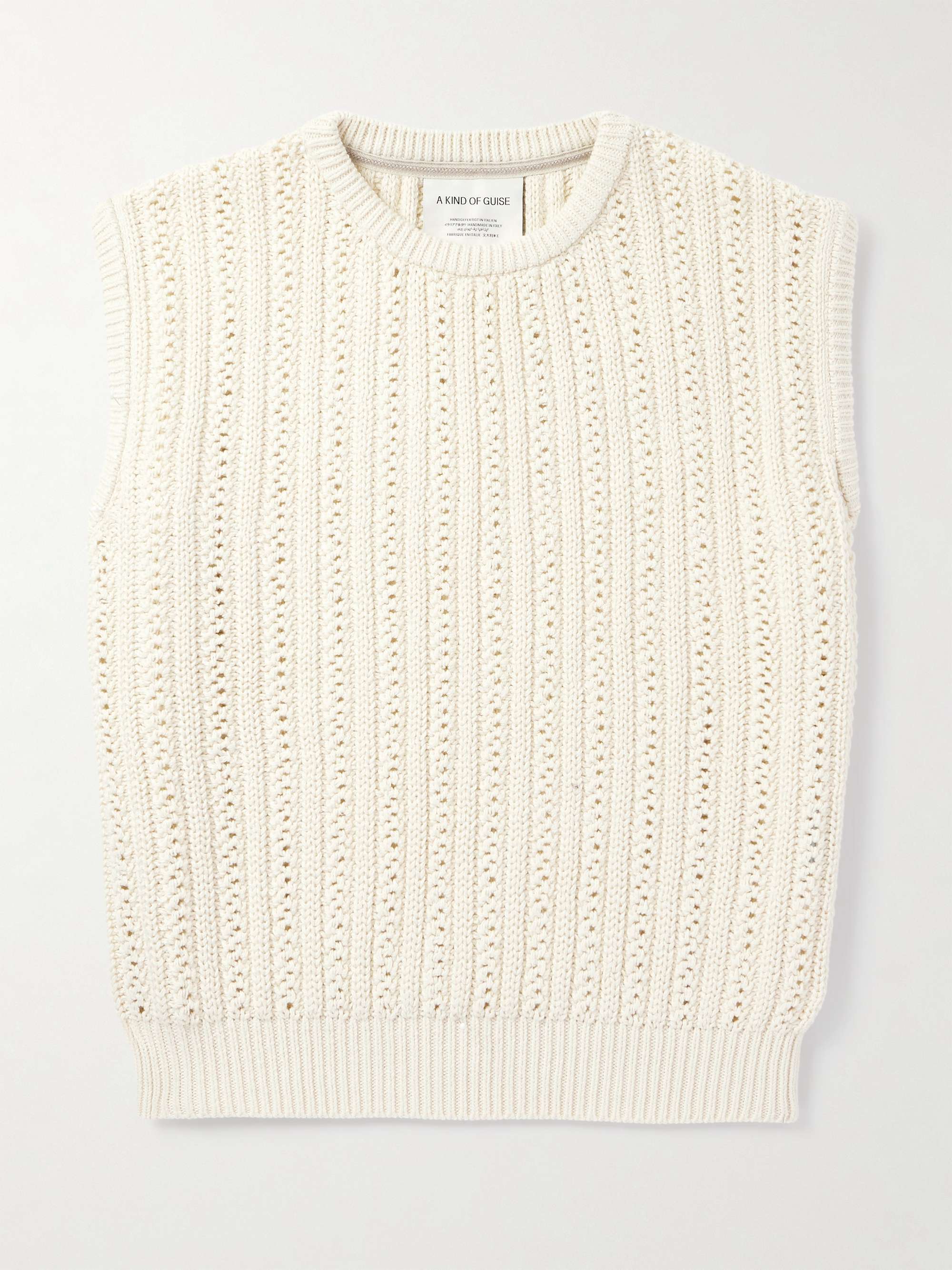 Vinay Garment-Dyed Ribbed-Knit Cotton Vest view