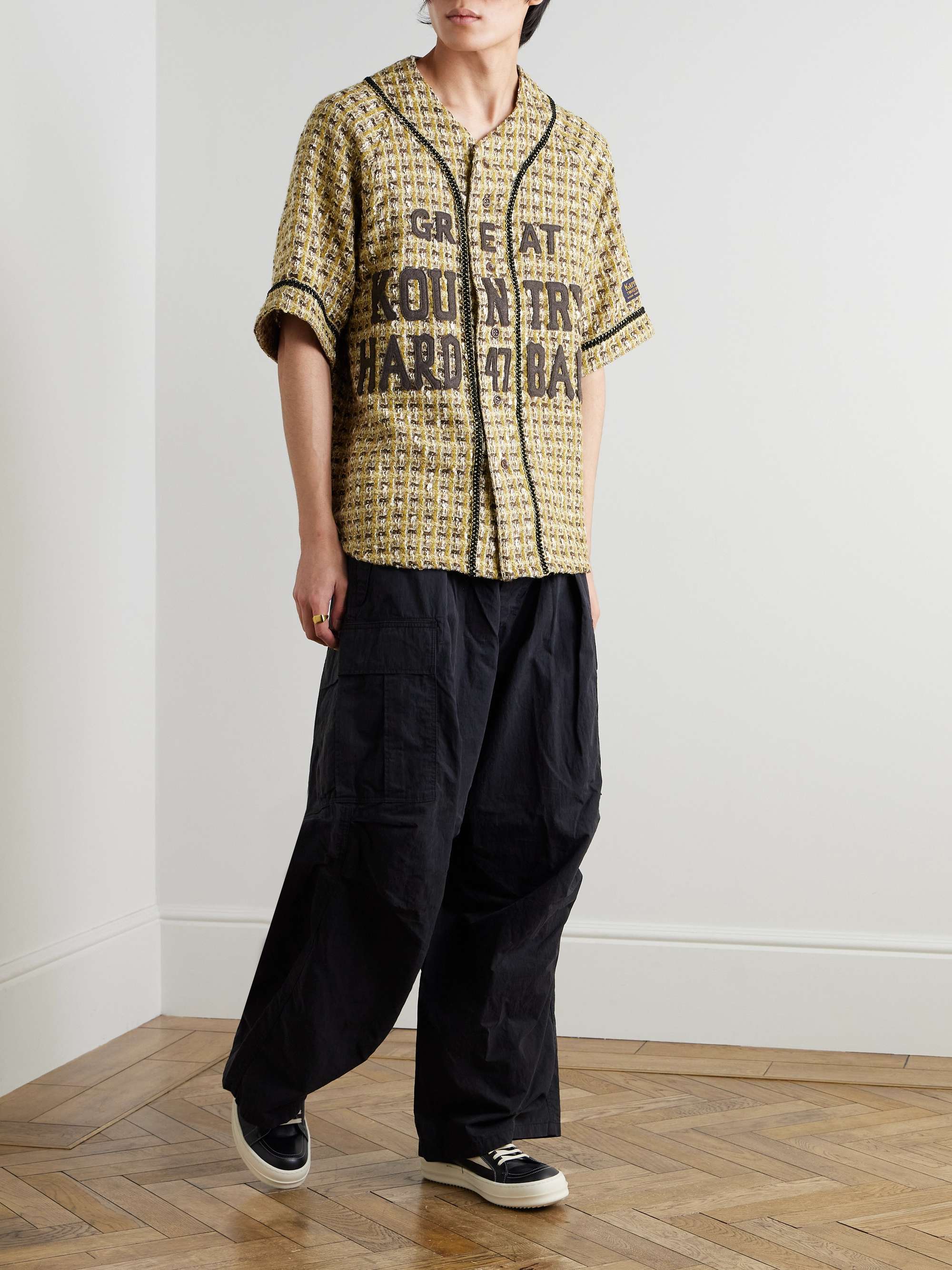 Great Kountry Appliquéd Tweed Shirt view