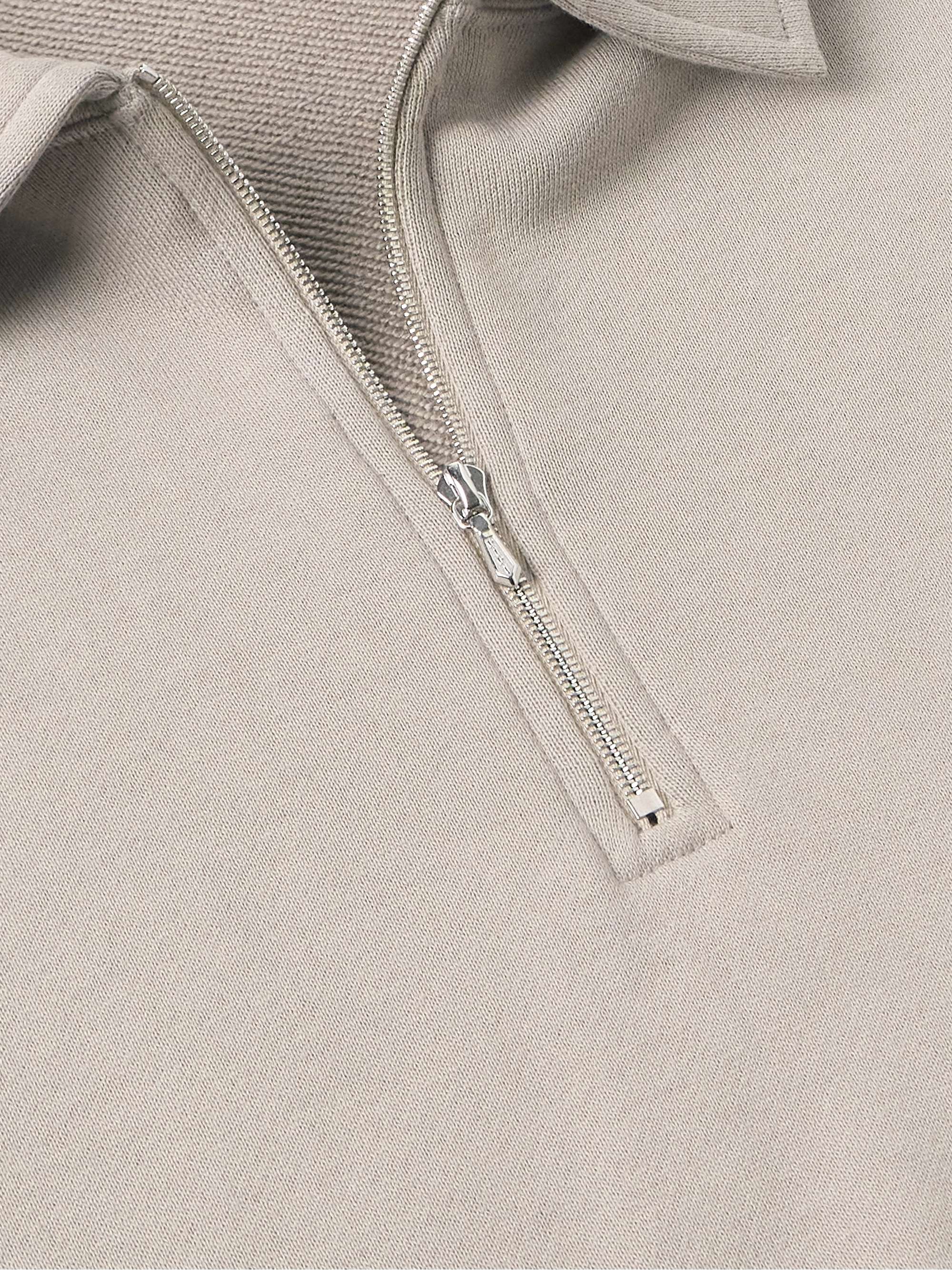 Suvin Cotton-Jersey Half-Zip Sweatshirt view
