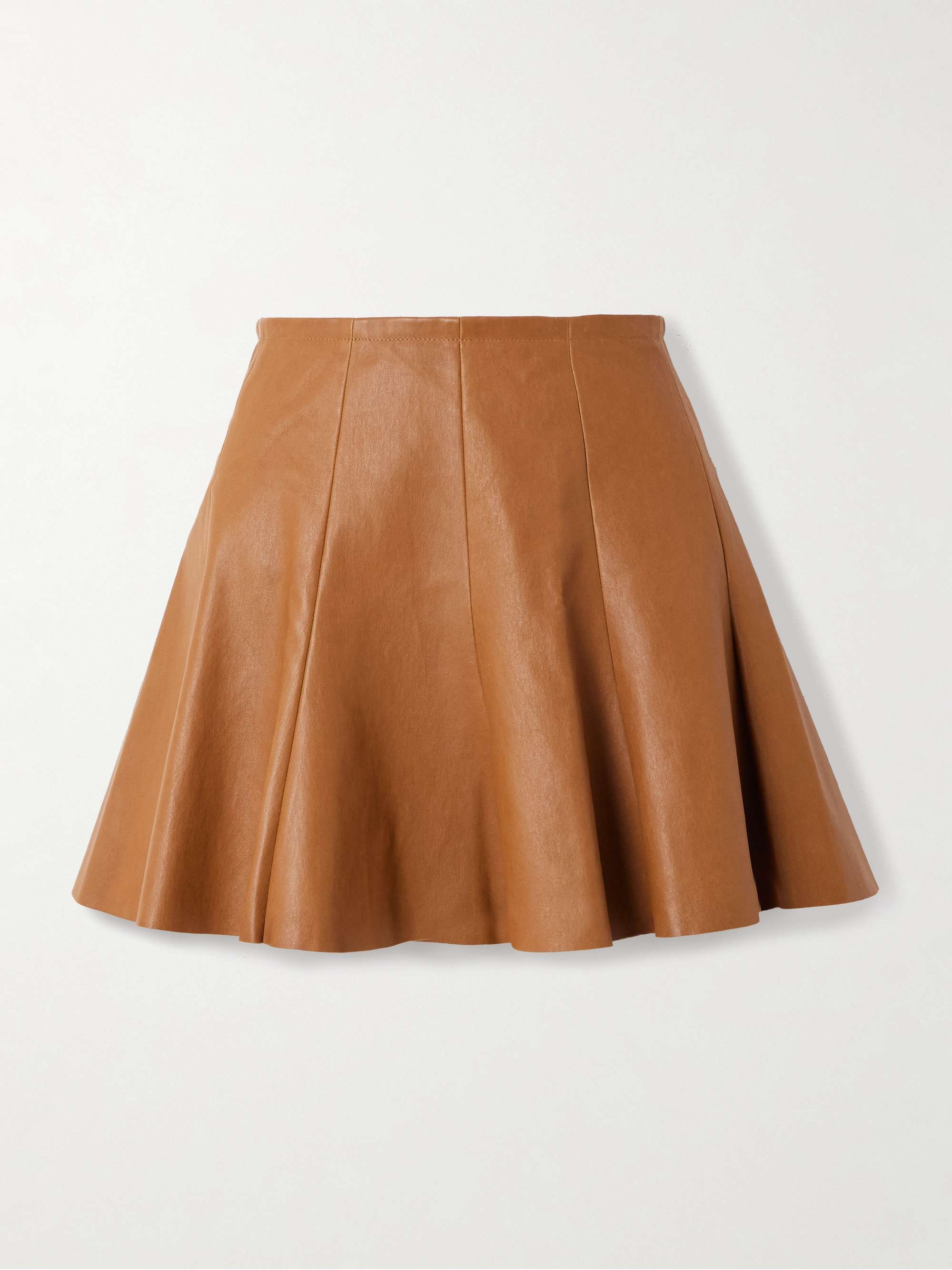 Mila paneled leather mini skirt view