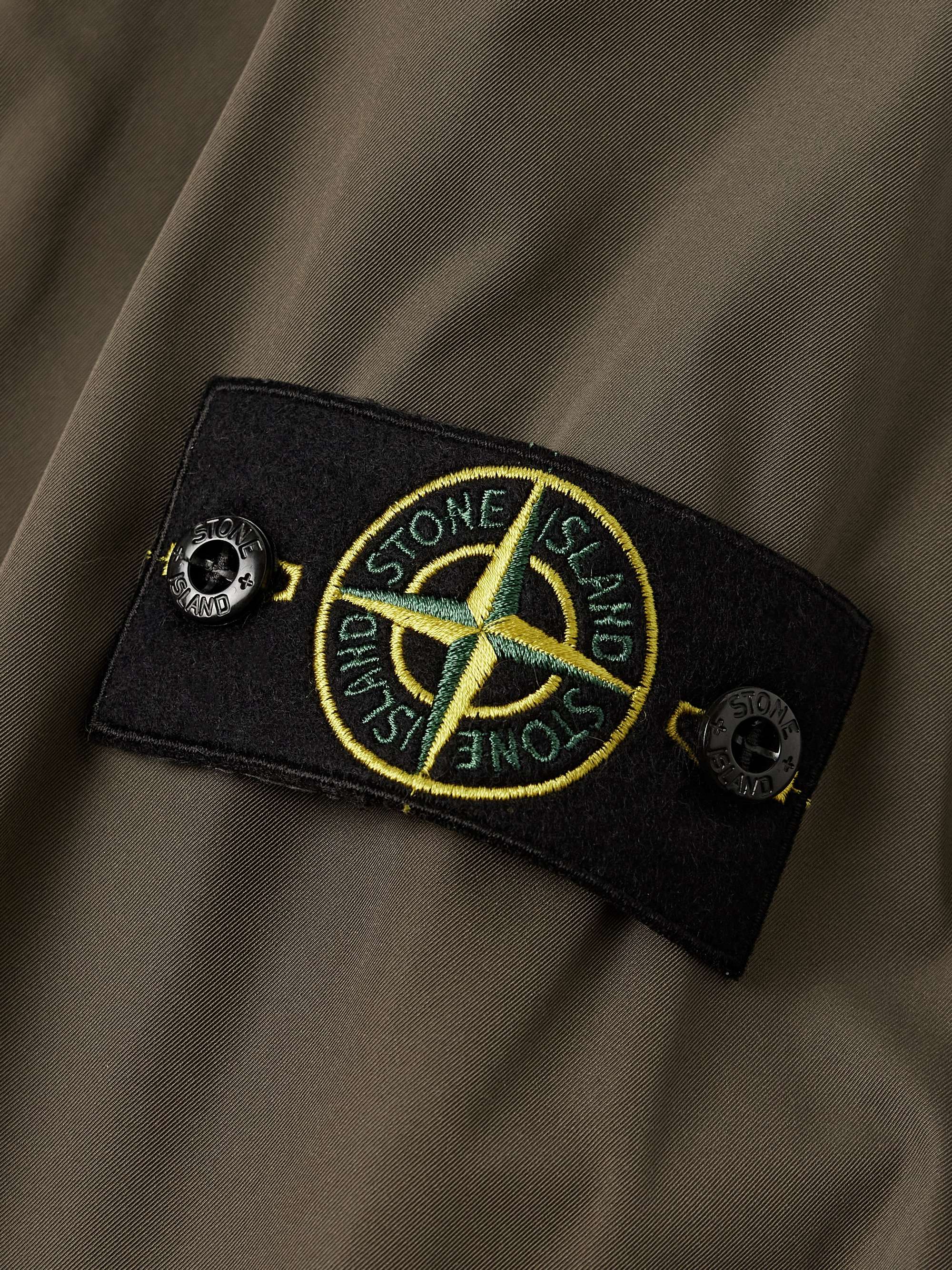 Logo-Appliquéd Micro Twill Jacket view