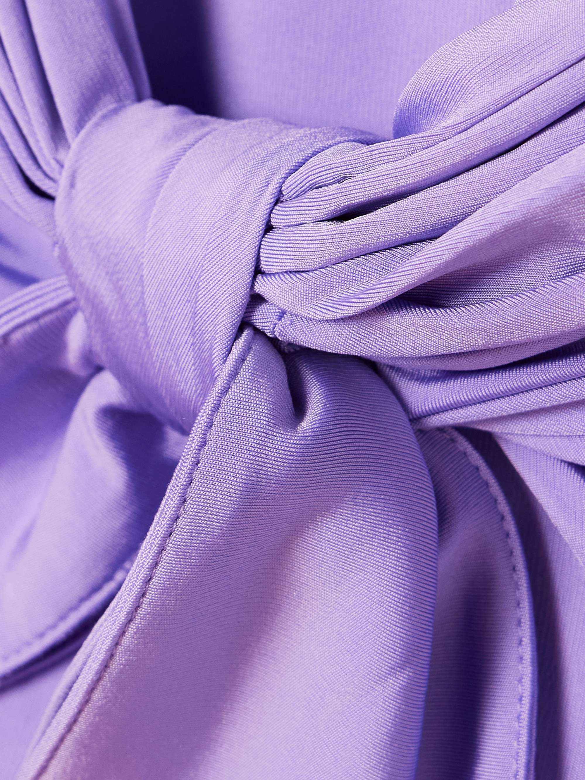Knotted gathered stretch-jersey maxi skirt view