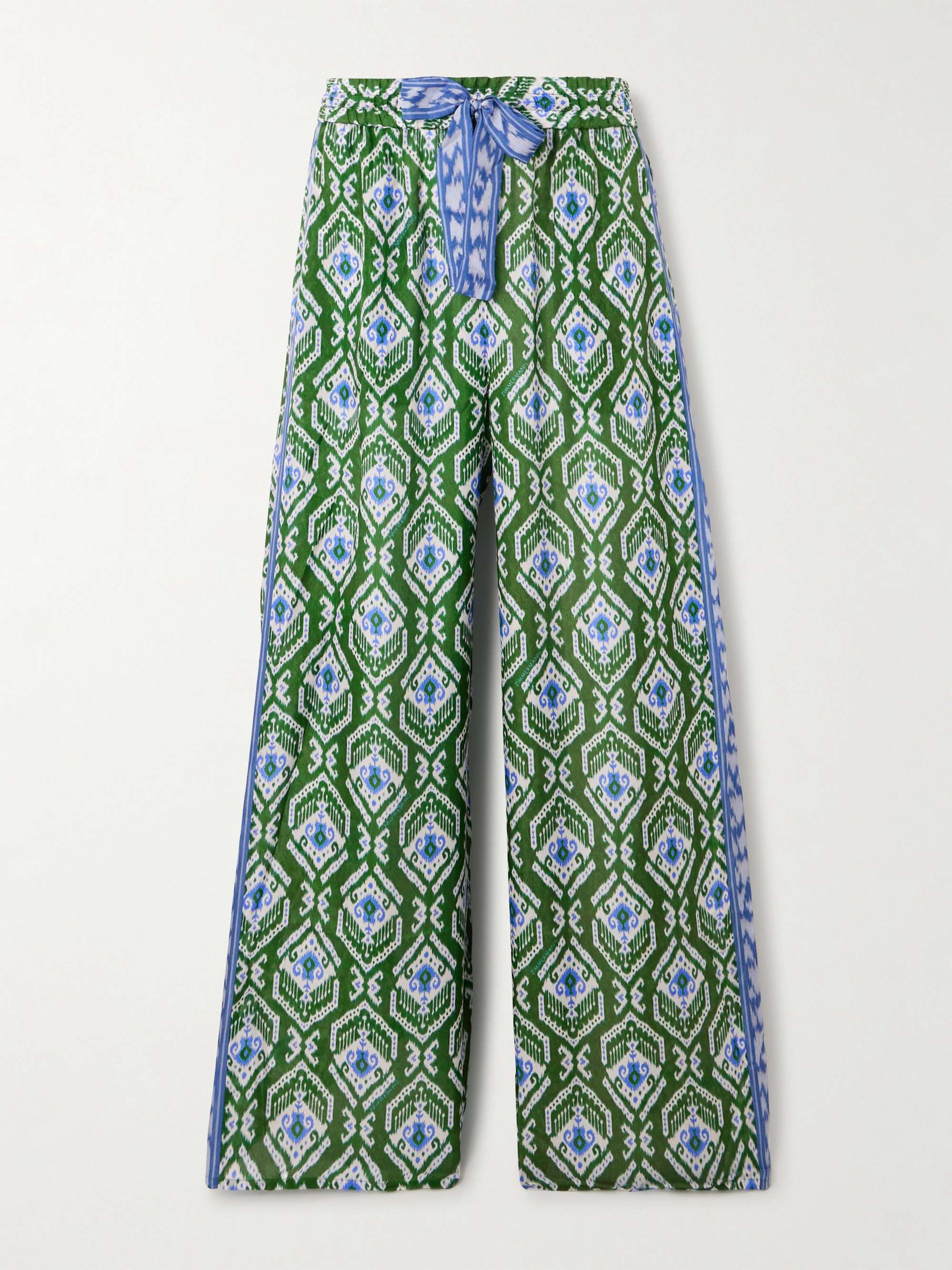 Wylie printed silk wide-leg pants view