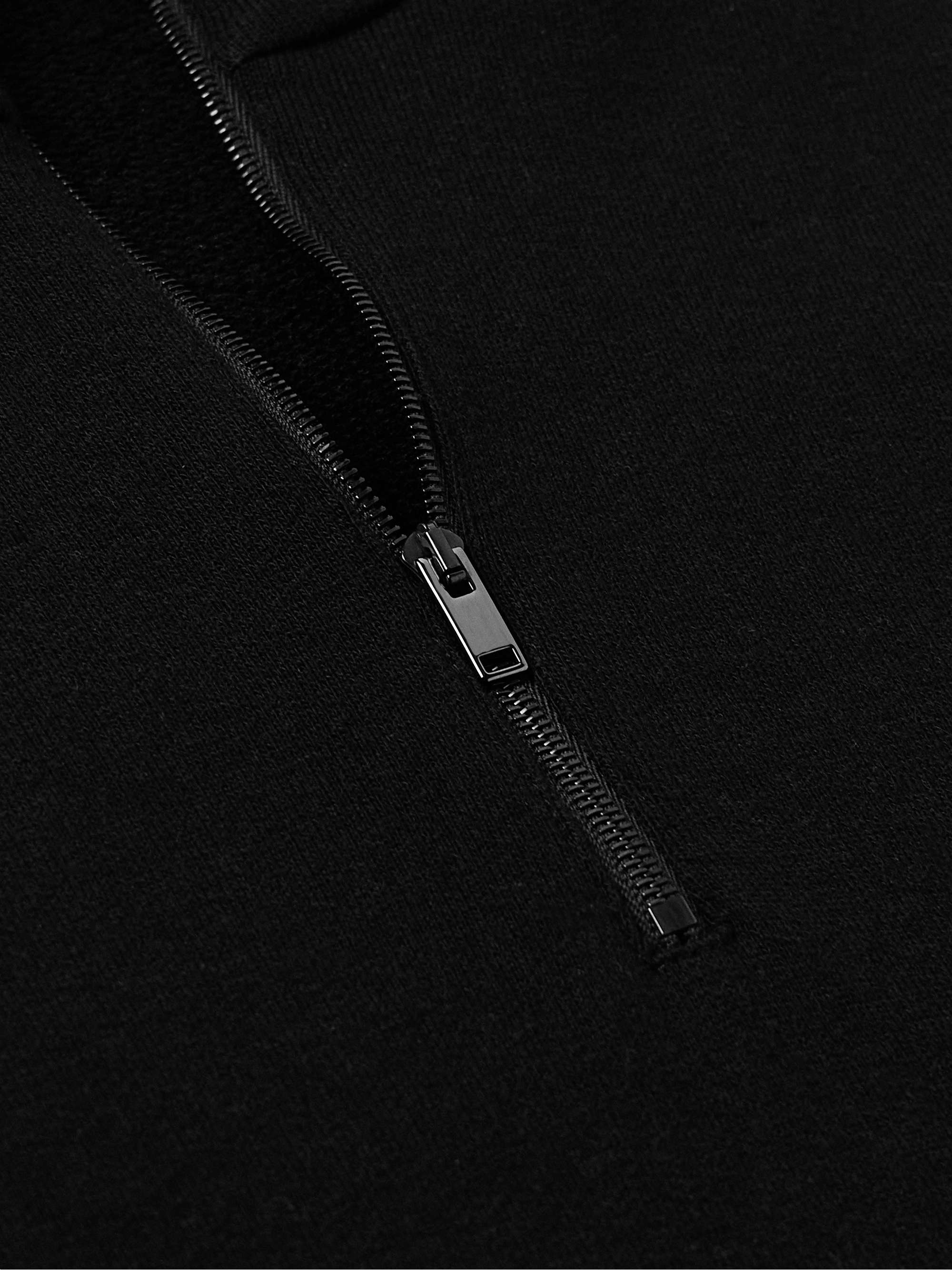 Gallagher Cotton and Cashmere-Blend Half-Zip Sweater view
