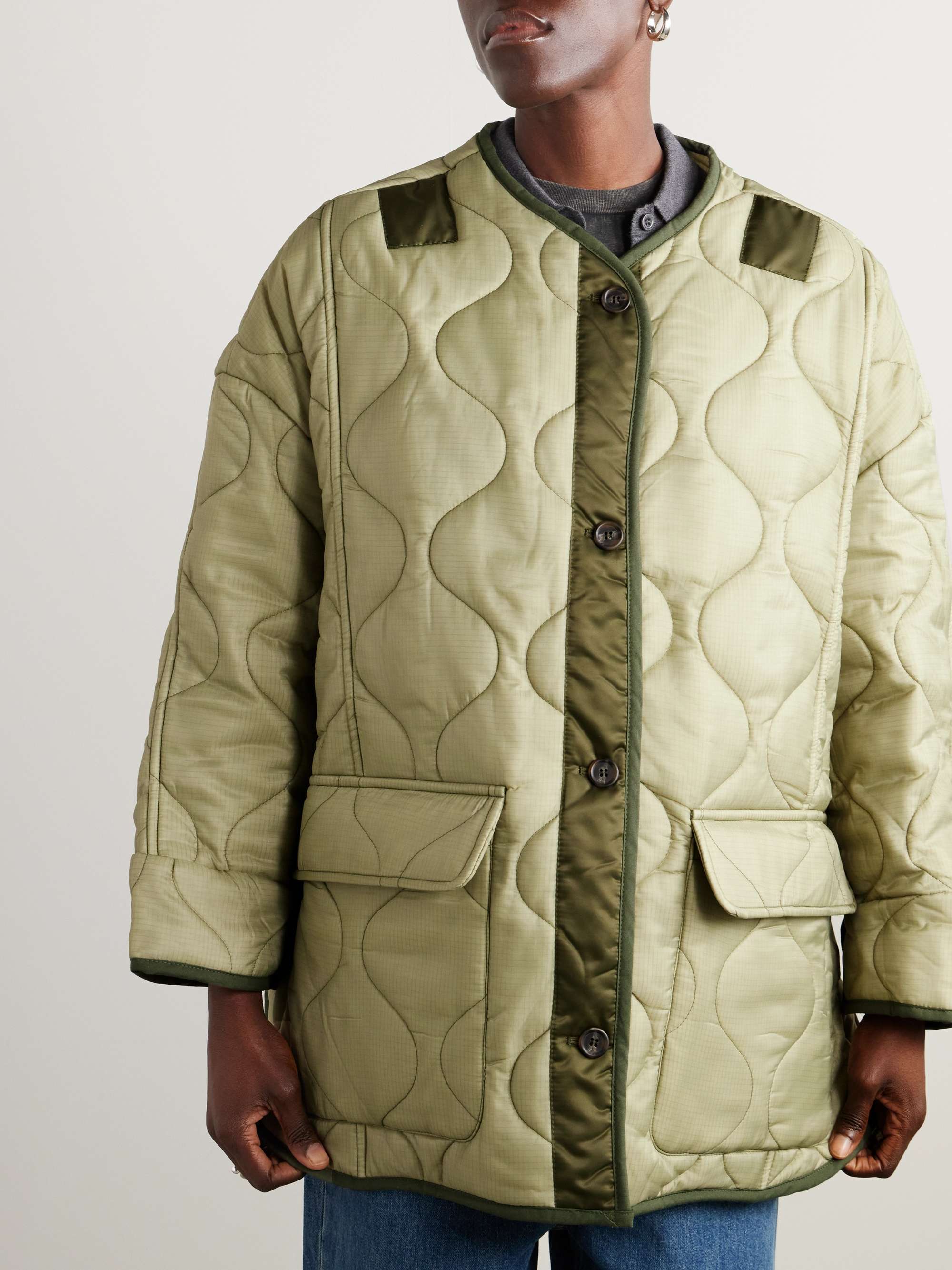 Quilted padded ripstop jacket view