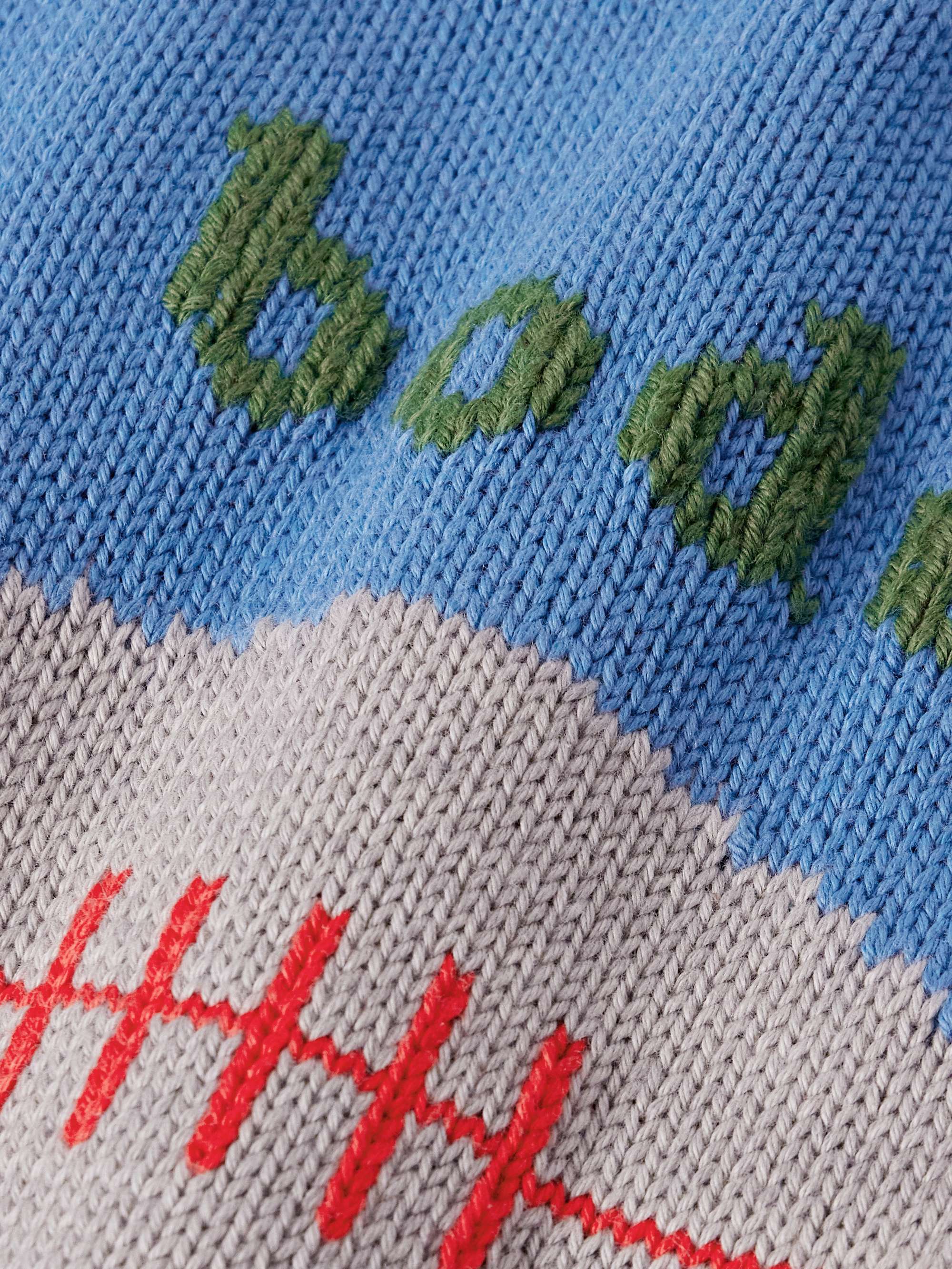 Spirit Intarsia-Knit Pima Cotton and Merino Wool-Blend Sweater view