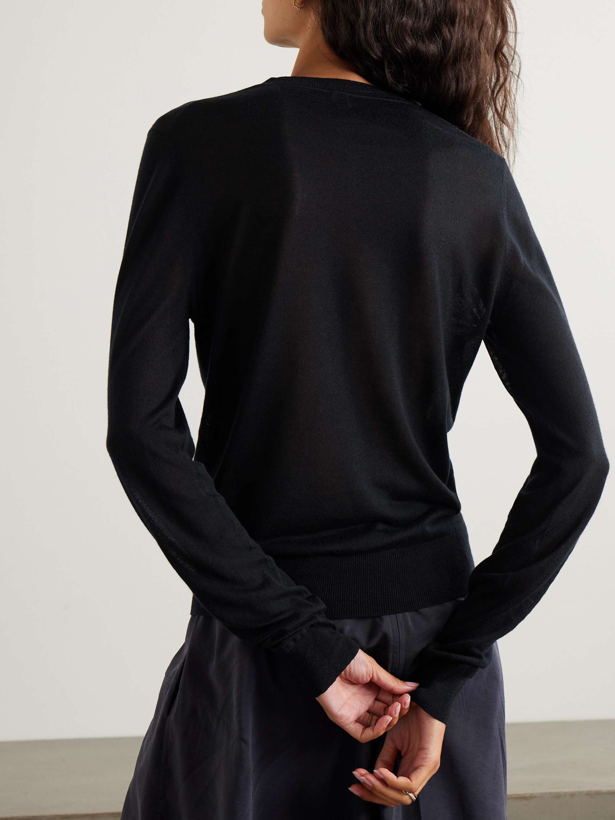 Knitted silk-blend sweater view