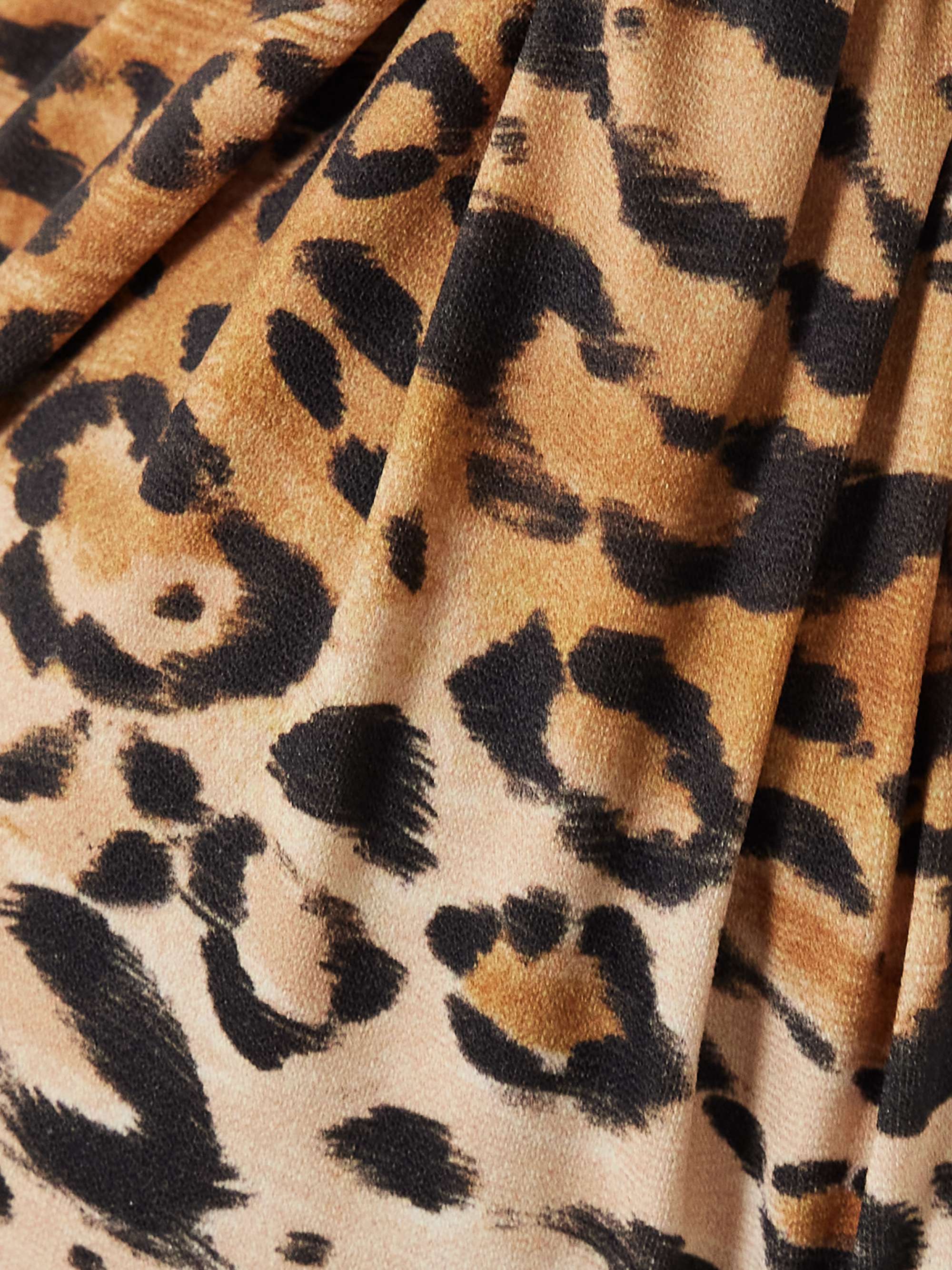 Catania gathered leopard-print bandeau bikini top view