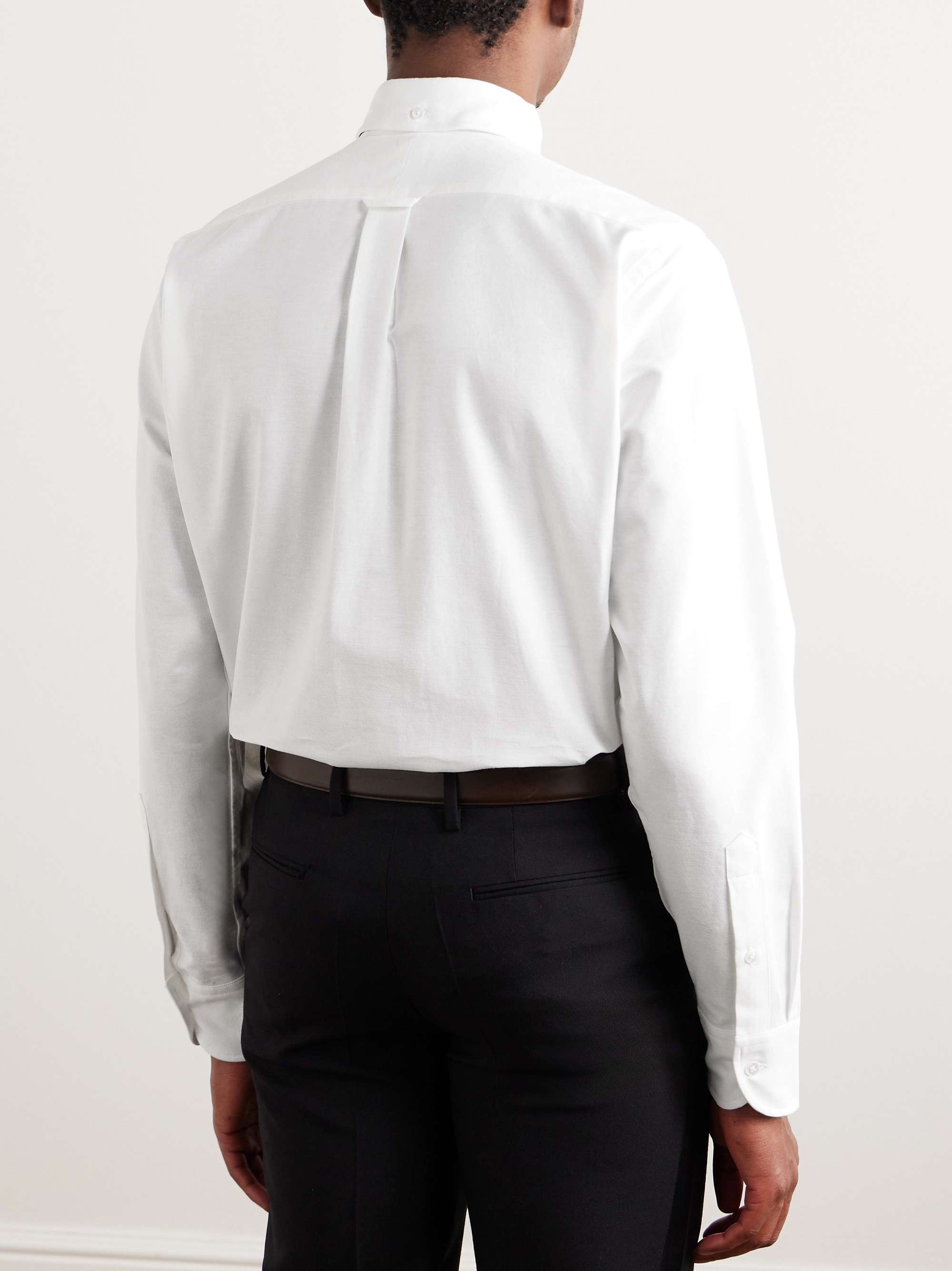 White Button-Down Collar Cotton Oxford Shirt view