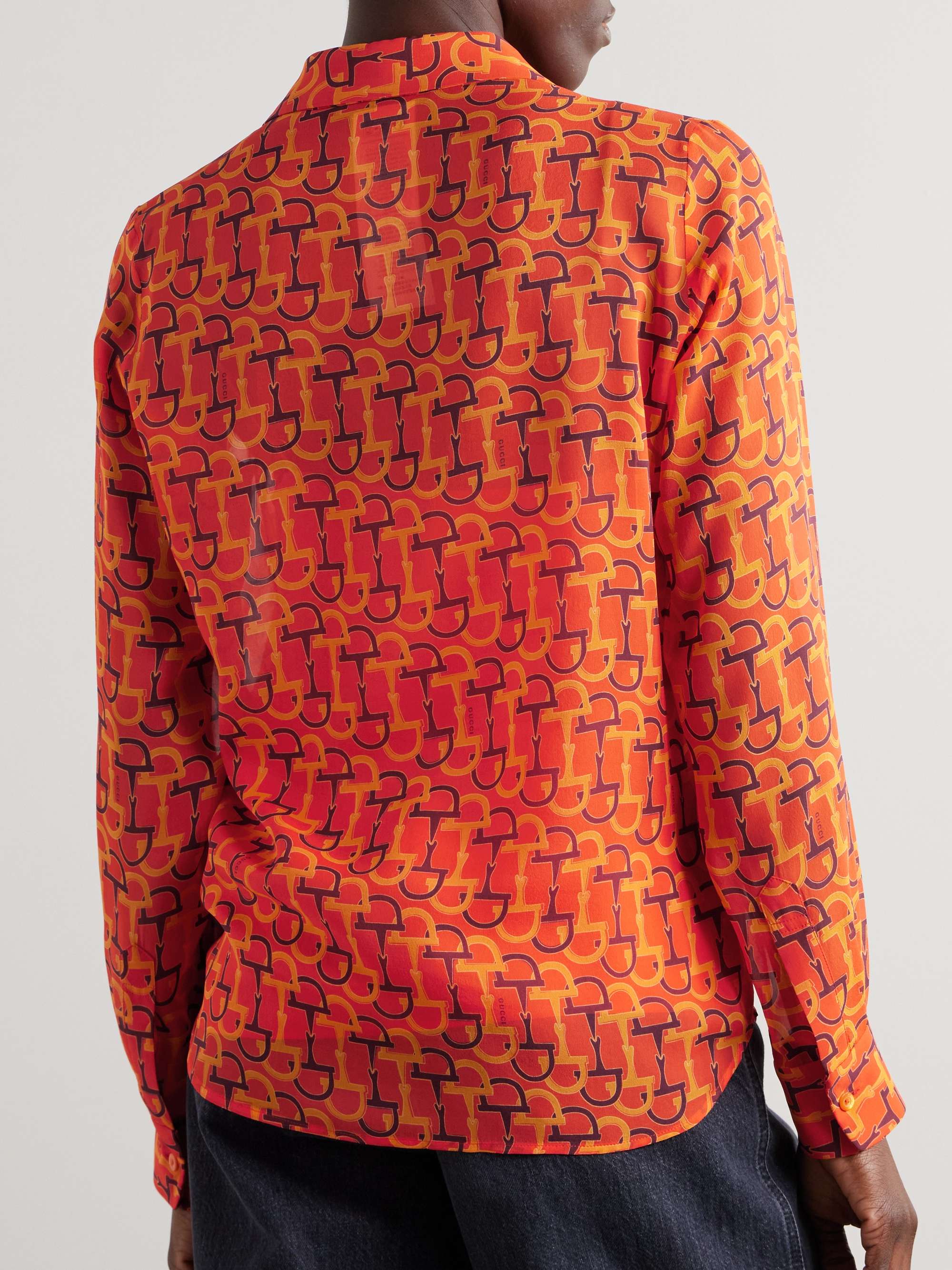 Printed chiffon shirt view