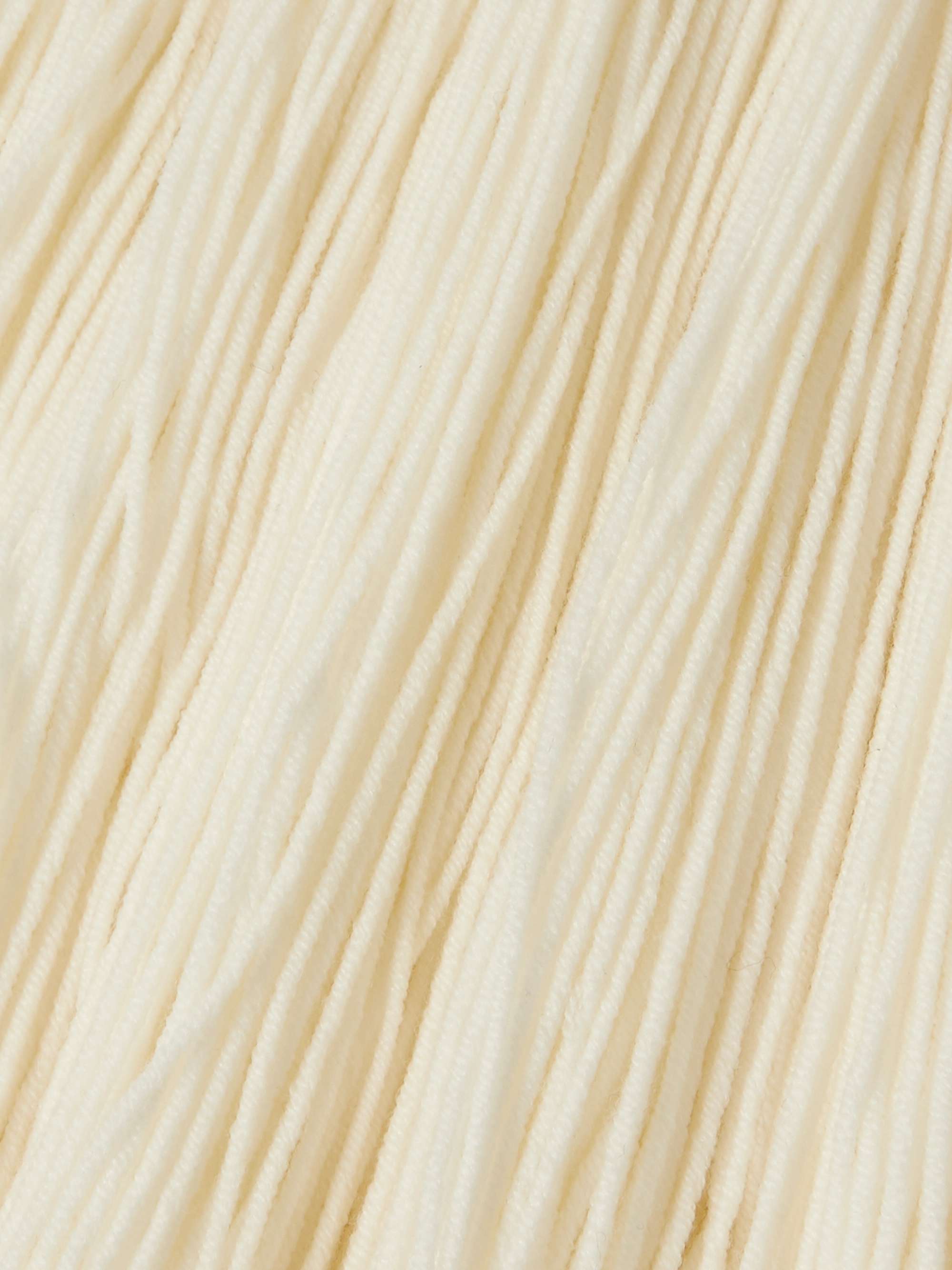 Fringed wool-blend mini skirt view