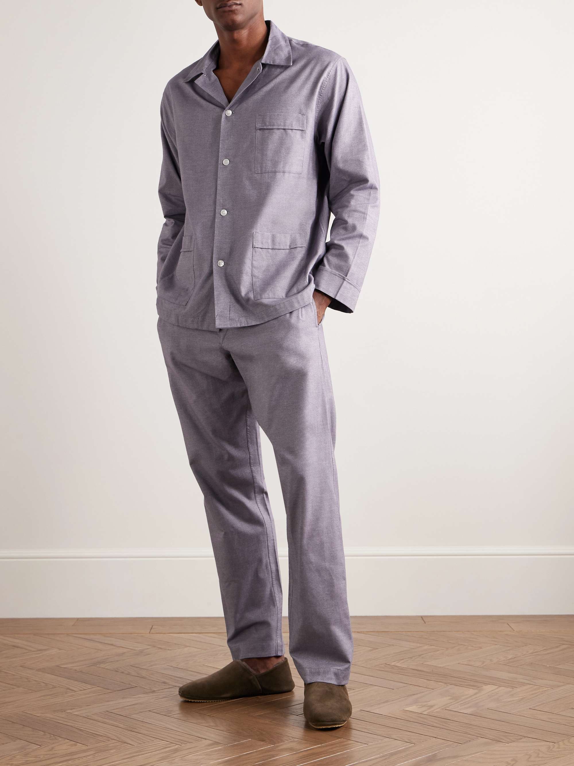 Brushed-Cotton Oxford Pyjama Set view