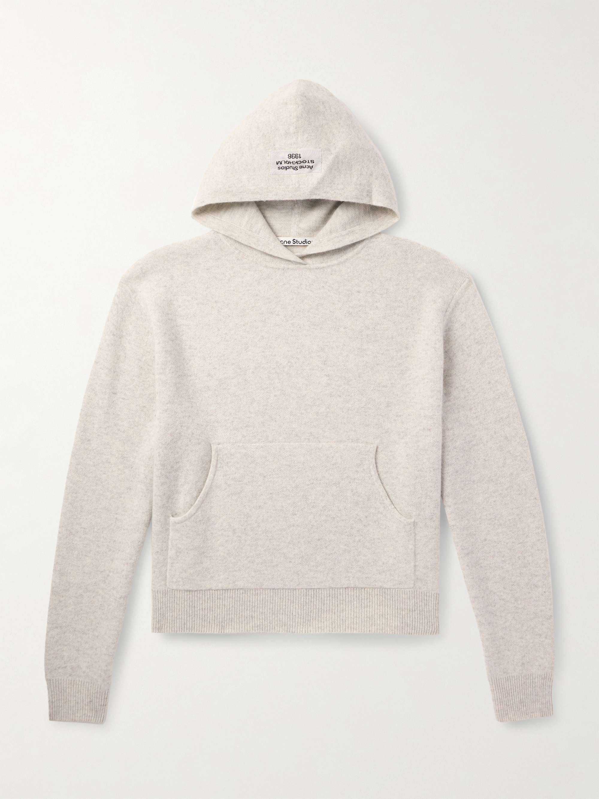 Logo-Appliquéd Cashmere-Blend Hoodie view