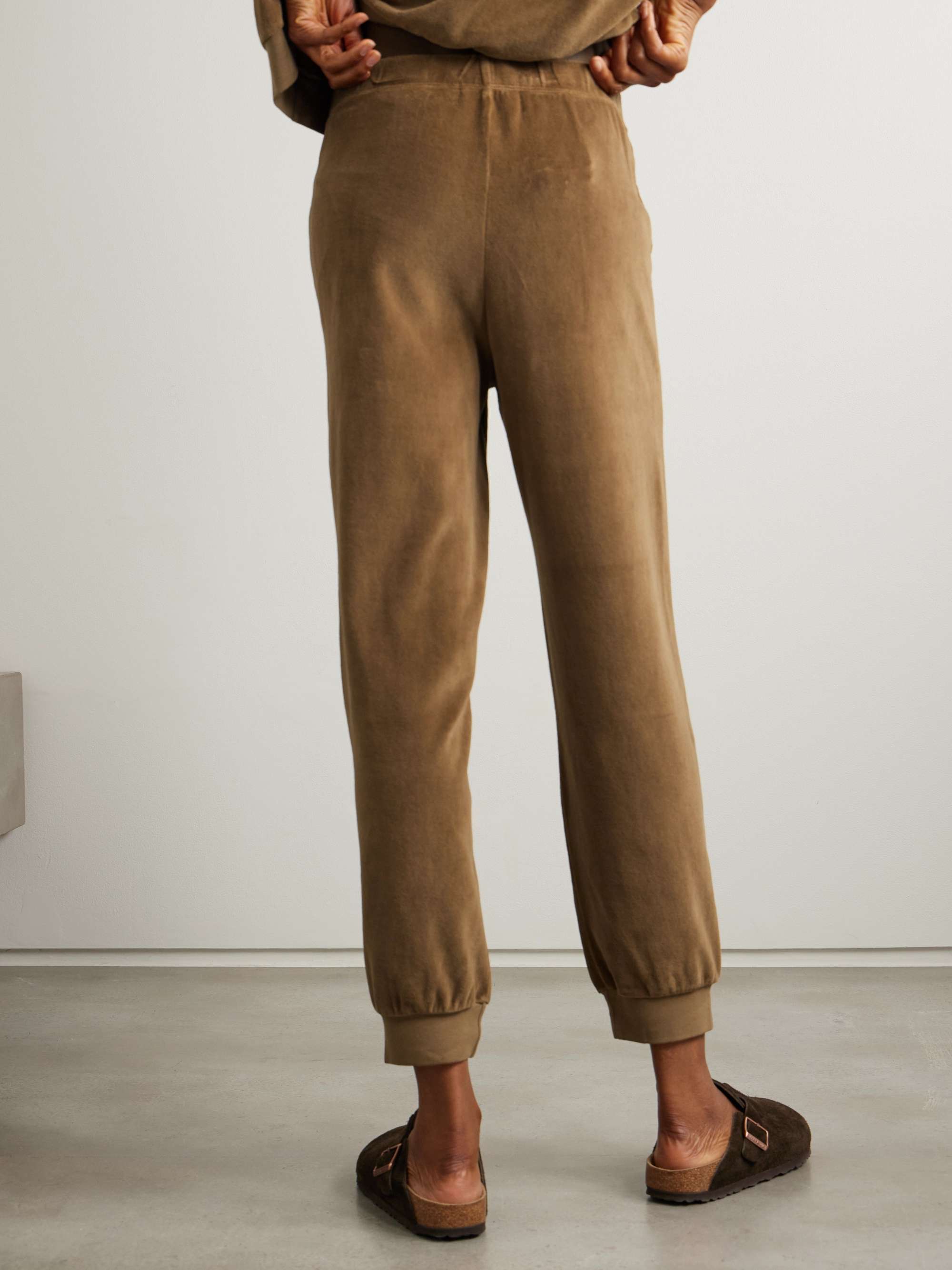 Tinos cotton-blend velour track pants view