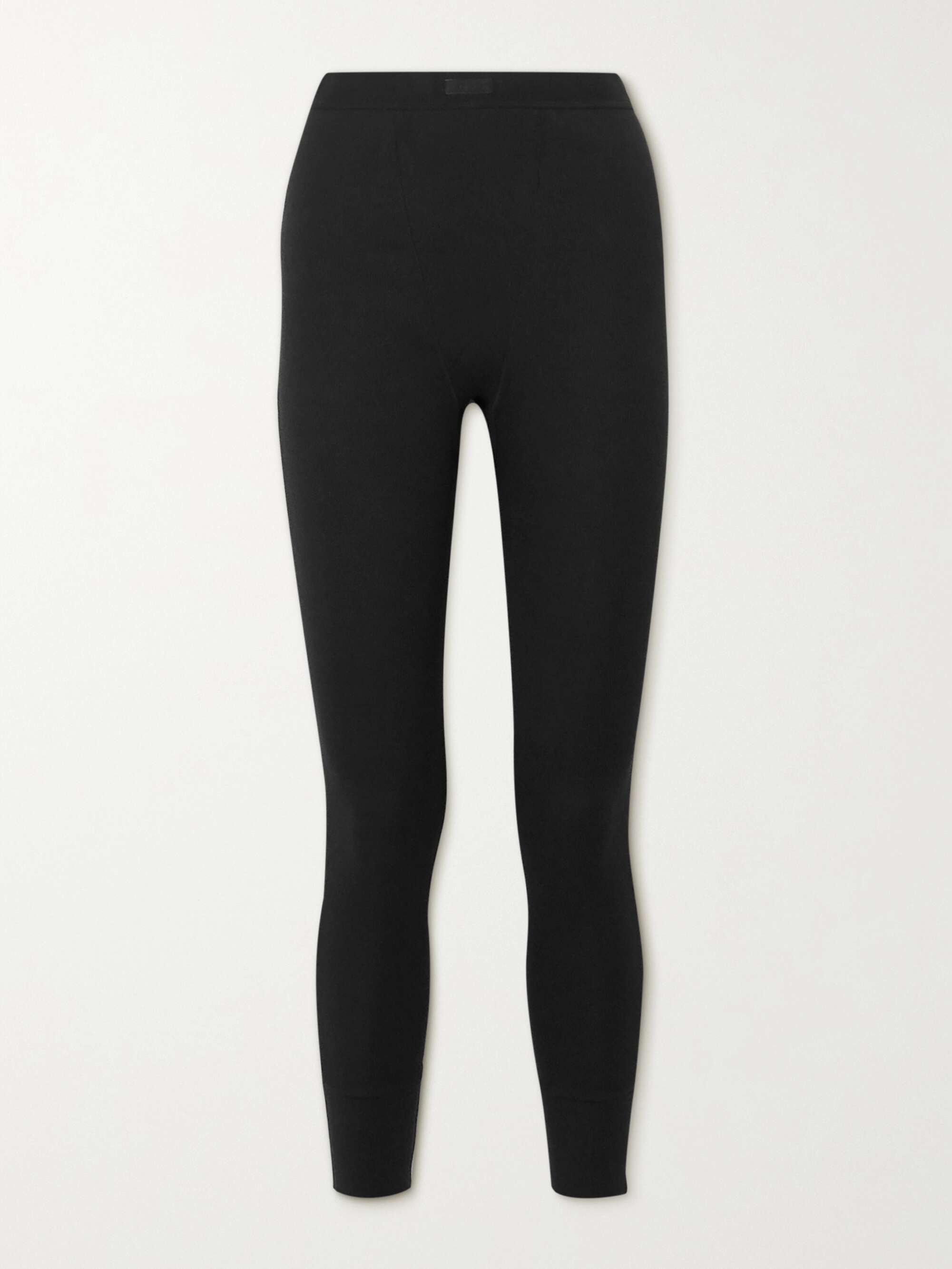Thermal ribbed cotton-blend leggings view