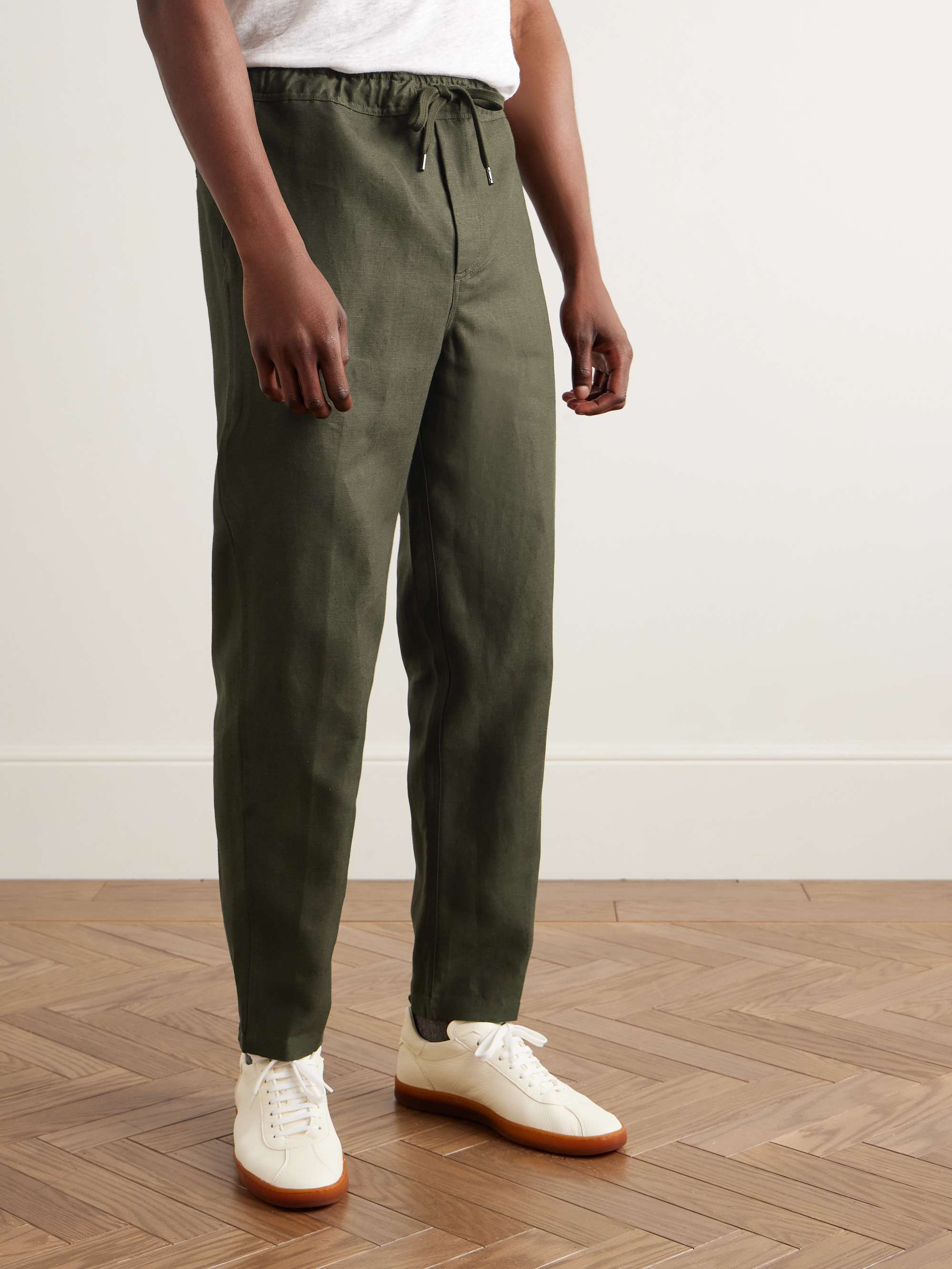 Sydney Slim-Fit Linen Drawstring Trousers view