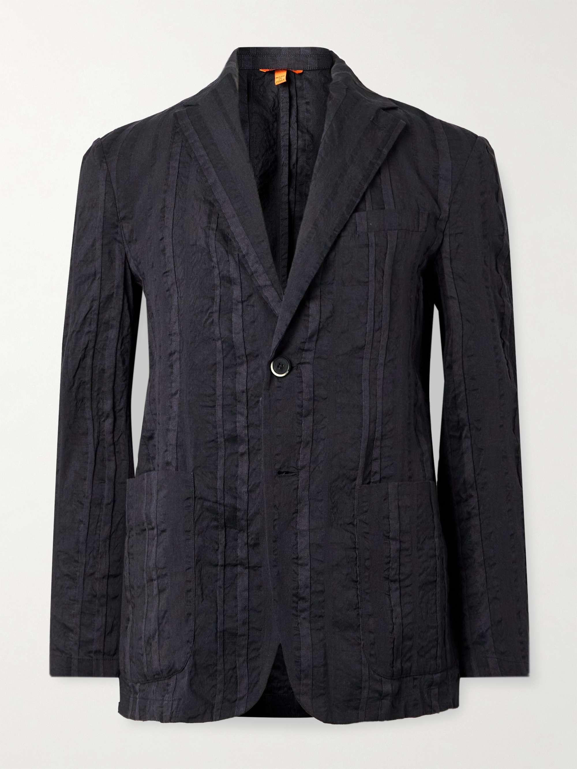 Levo Striped Linen and Cotton-Blend Blazer view