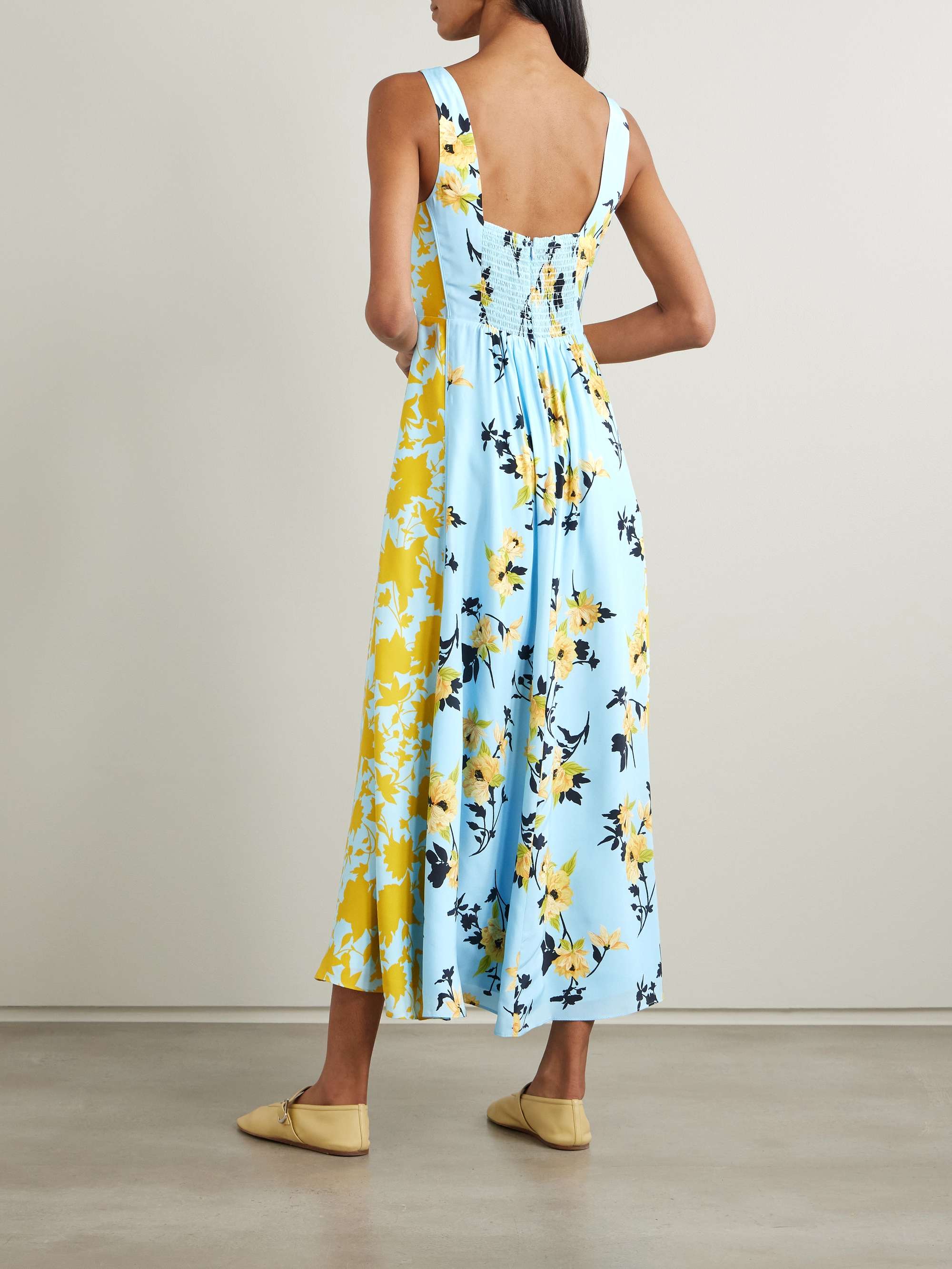 Floral-print silk maxi dress view