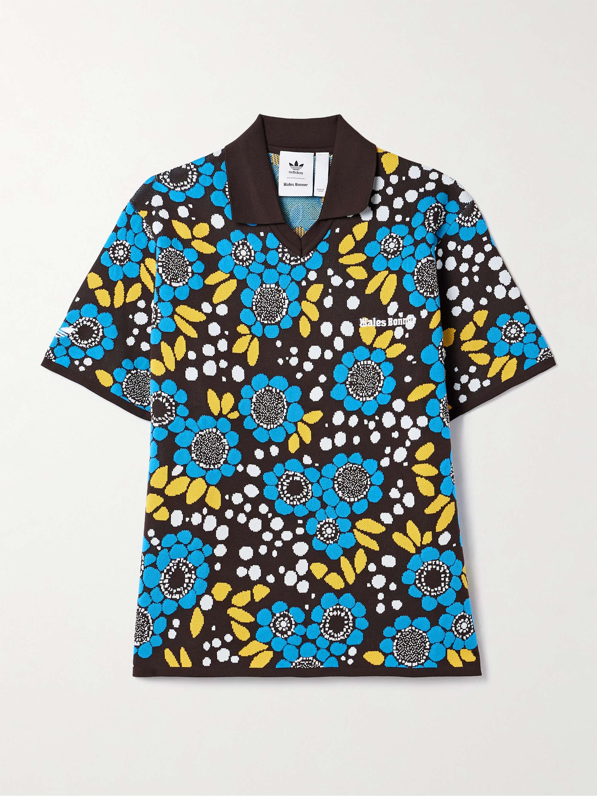 + Wales Bonner jacquard-knit polo shirt view