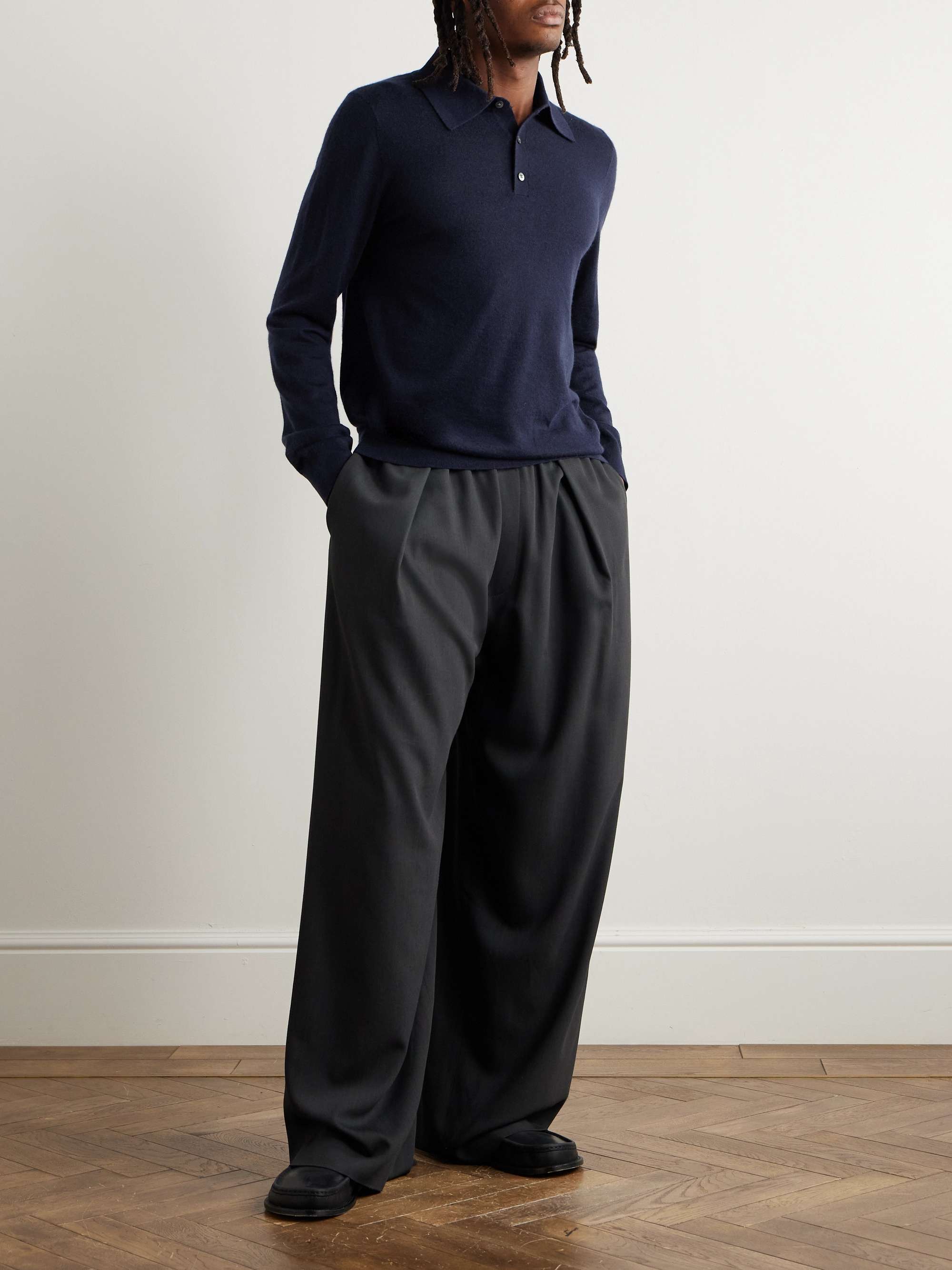 Airy Cashmere Polo Shirt view