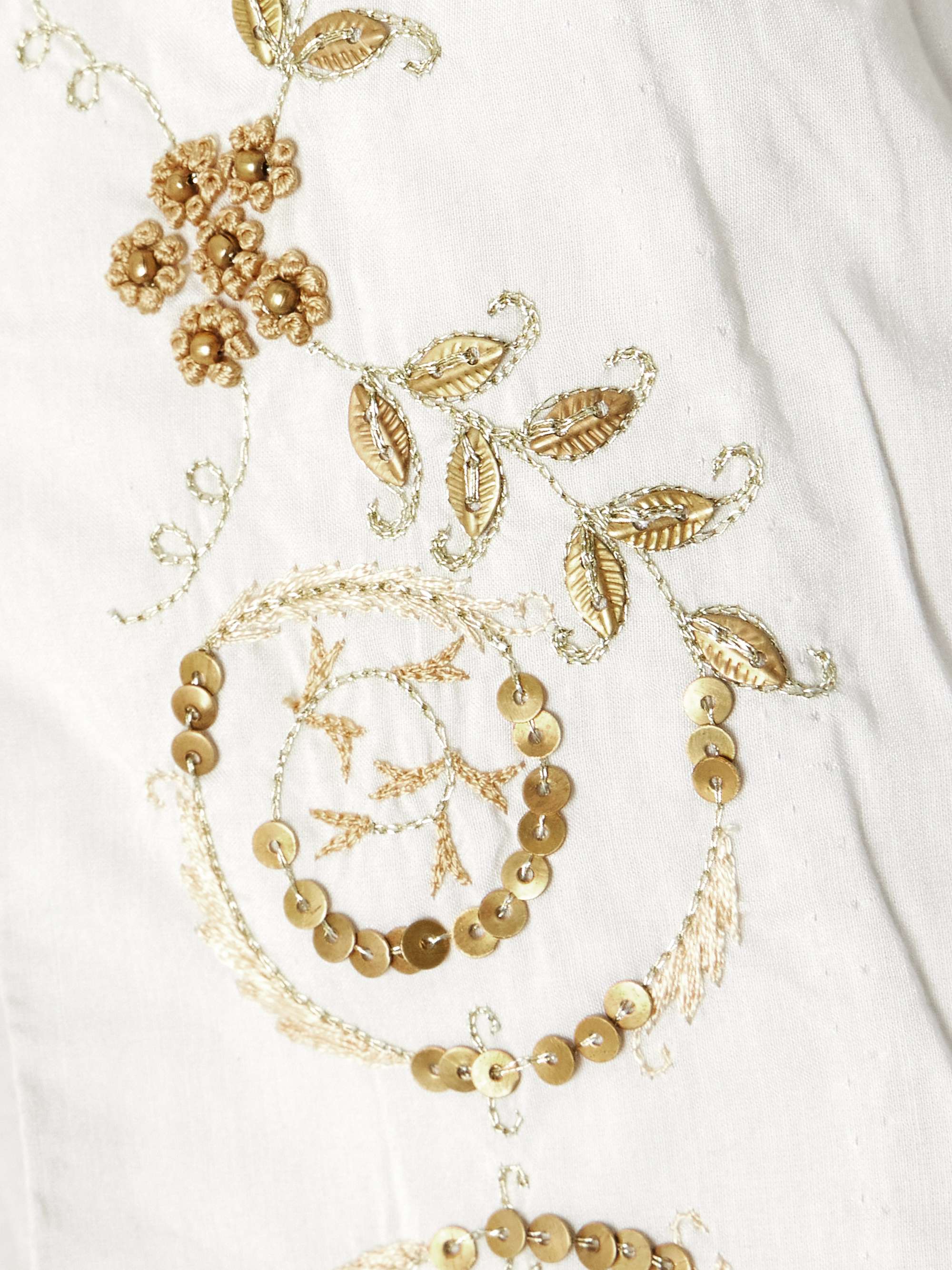 Eden hooded embellished embroidered cotton and silk-blend coverup view