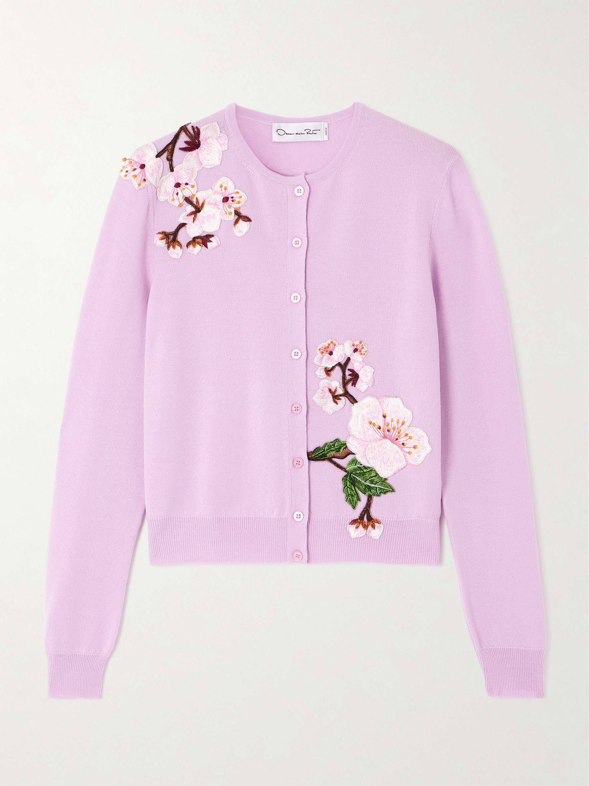 Appliquéd wool cardigan view