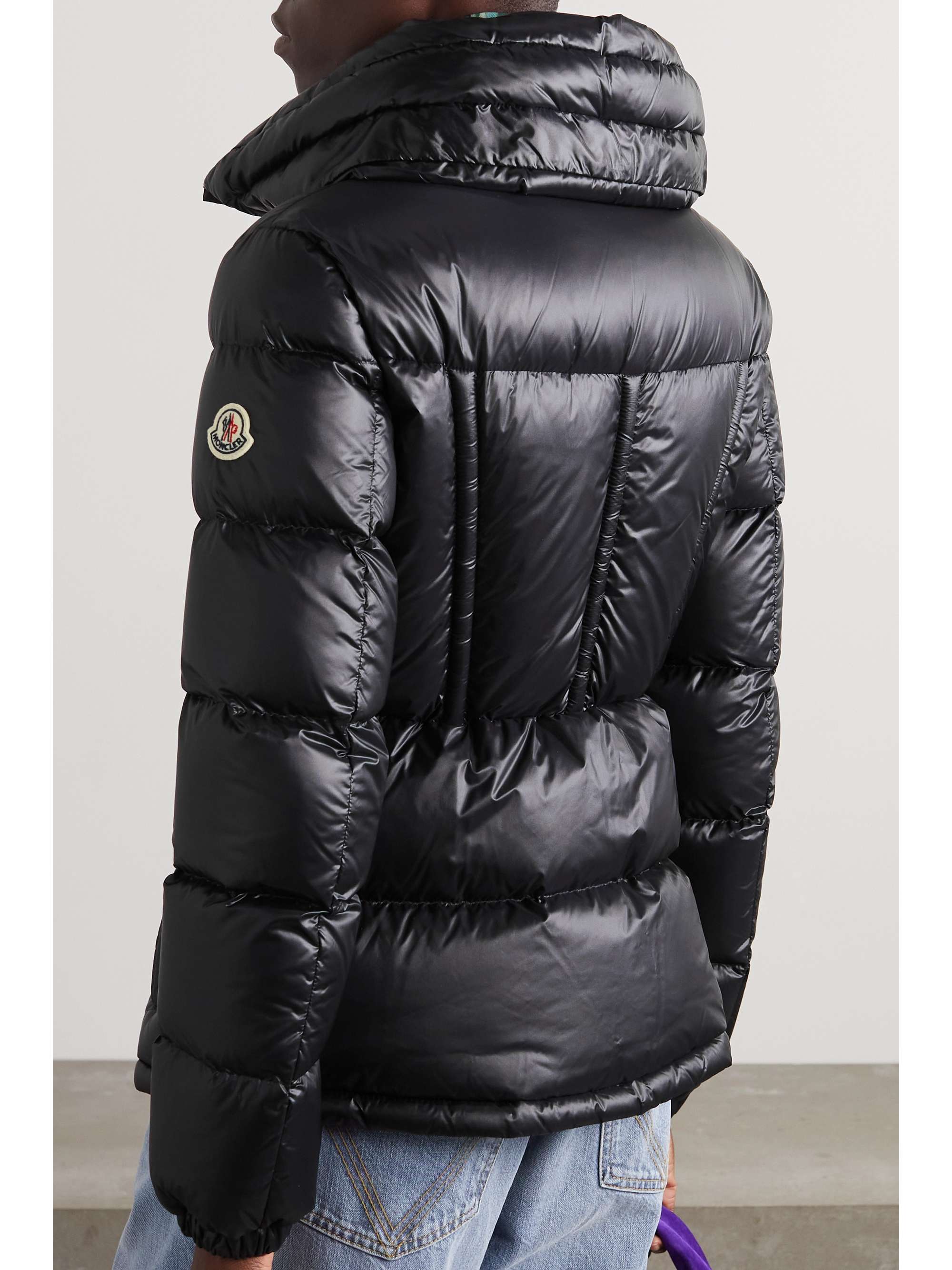 Douro hooded appliquéd quilted shell down jacket view
