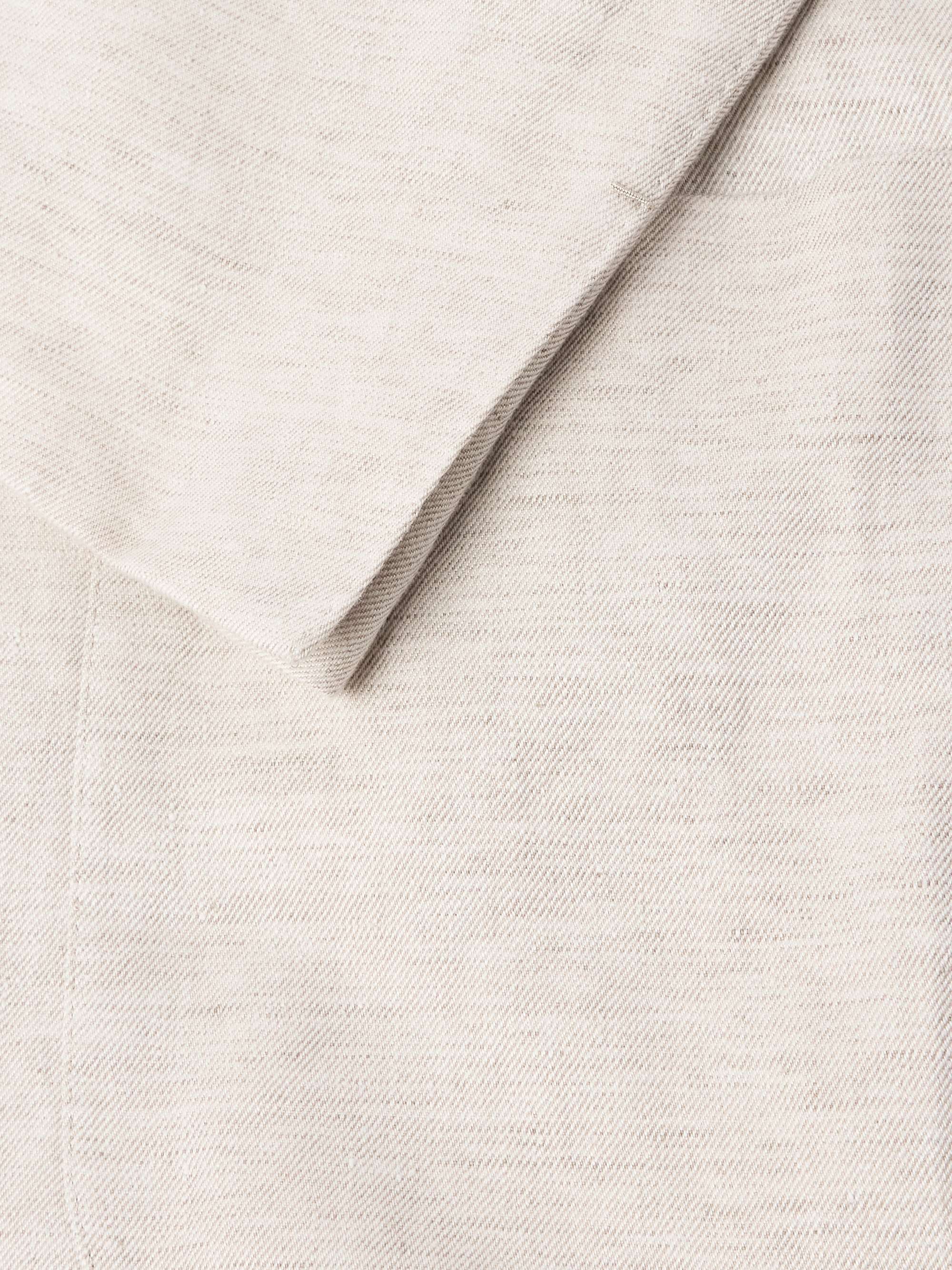 Double-Breasted Linen-Twill Suit Jacket view