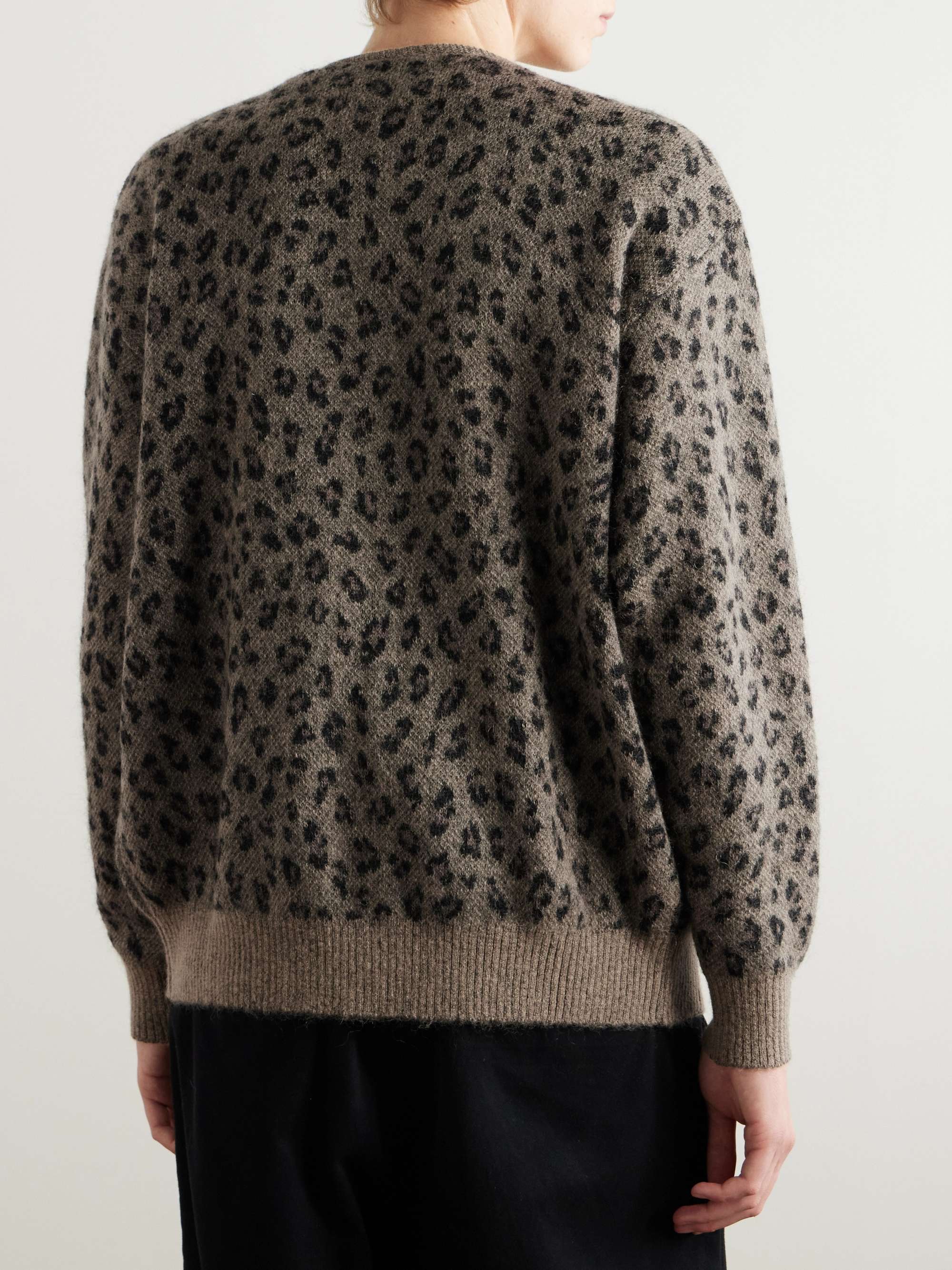 Leopard Jacquard-Knit Cardigan view
